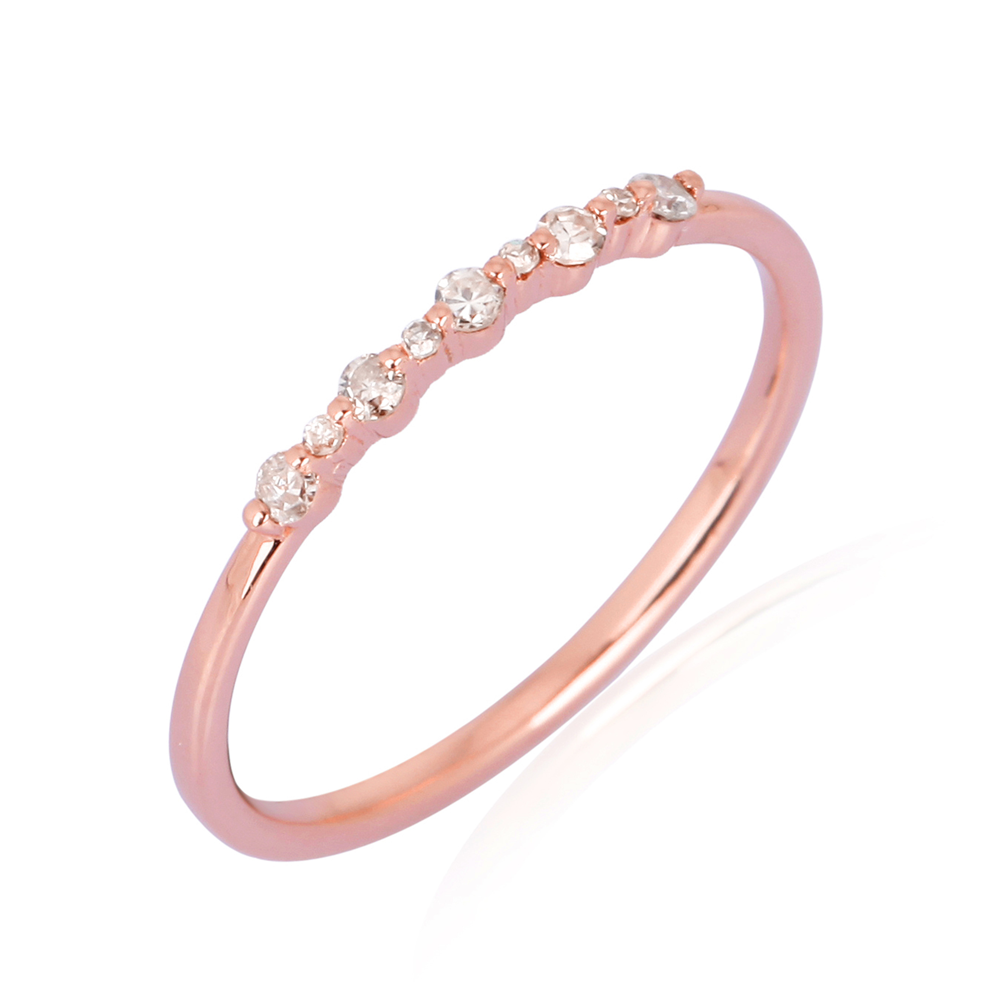 Rose Gold Diamond Band Ring