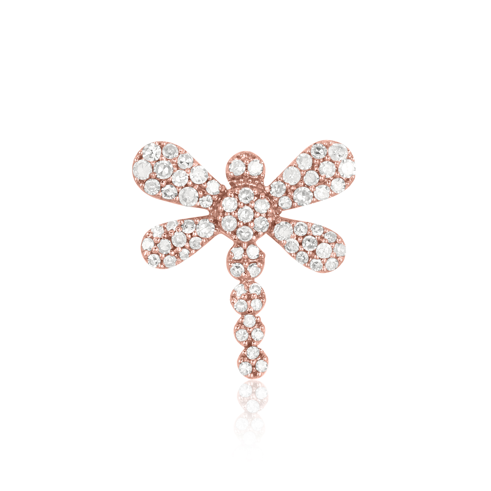 Rose Gold Butterfly Diamond Pendant