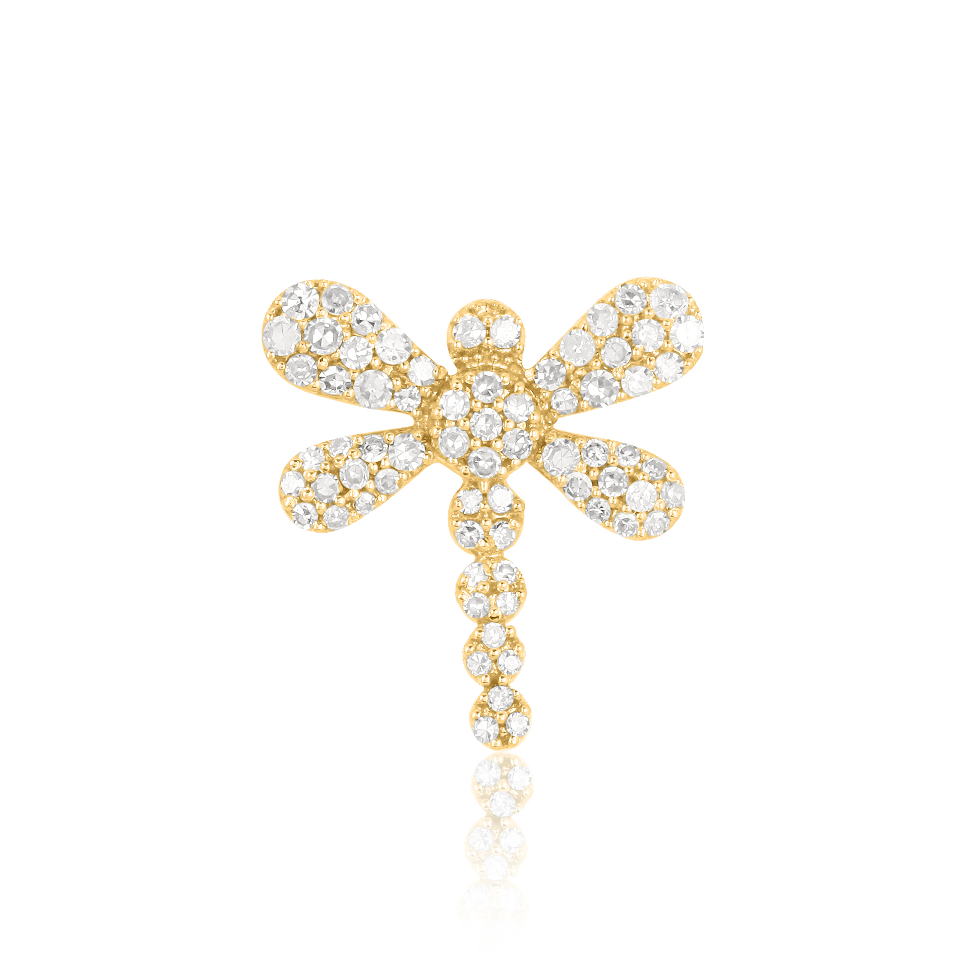 Sterling Silver Butterfly Diamond Pendant