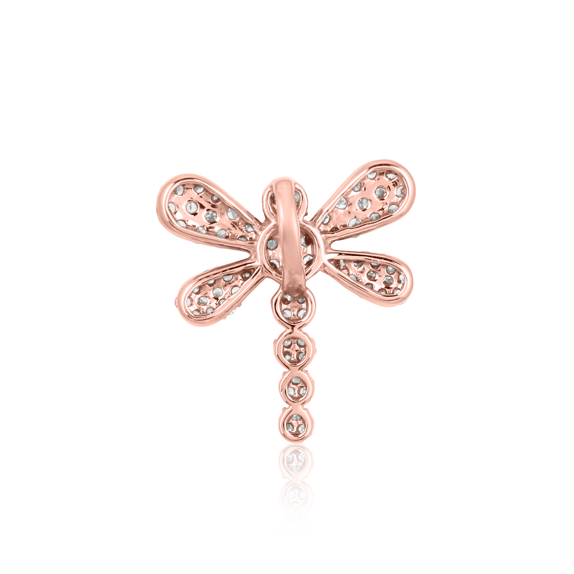 Rose Gold Butterfly Diamond Pendant