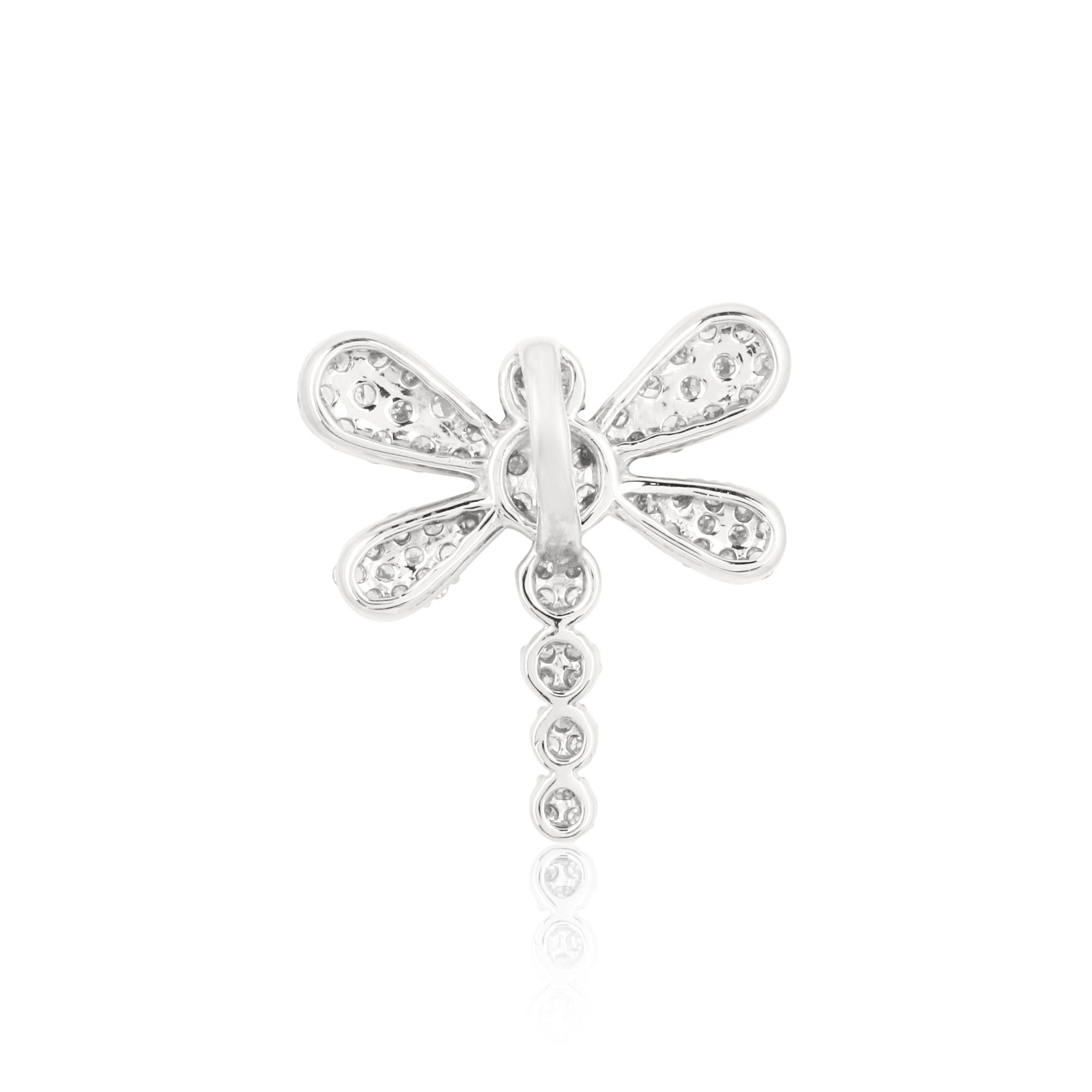 Sterling Silver Butterfly Diamond Pendant