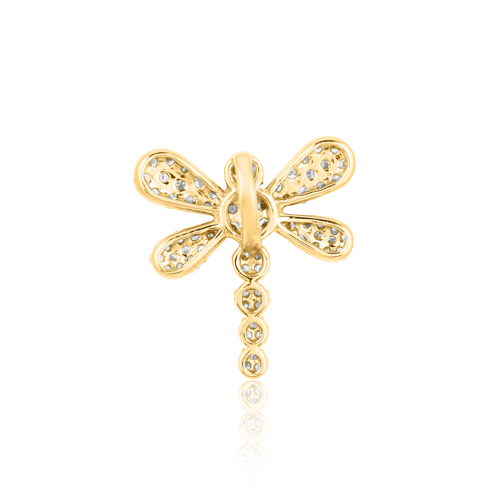Yellow Gold Butterfly Diamond Pendant