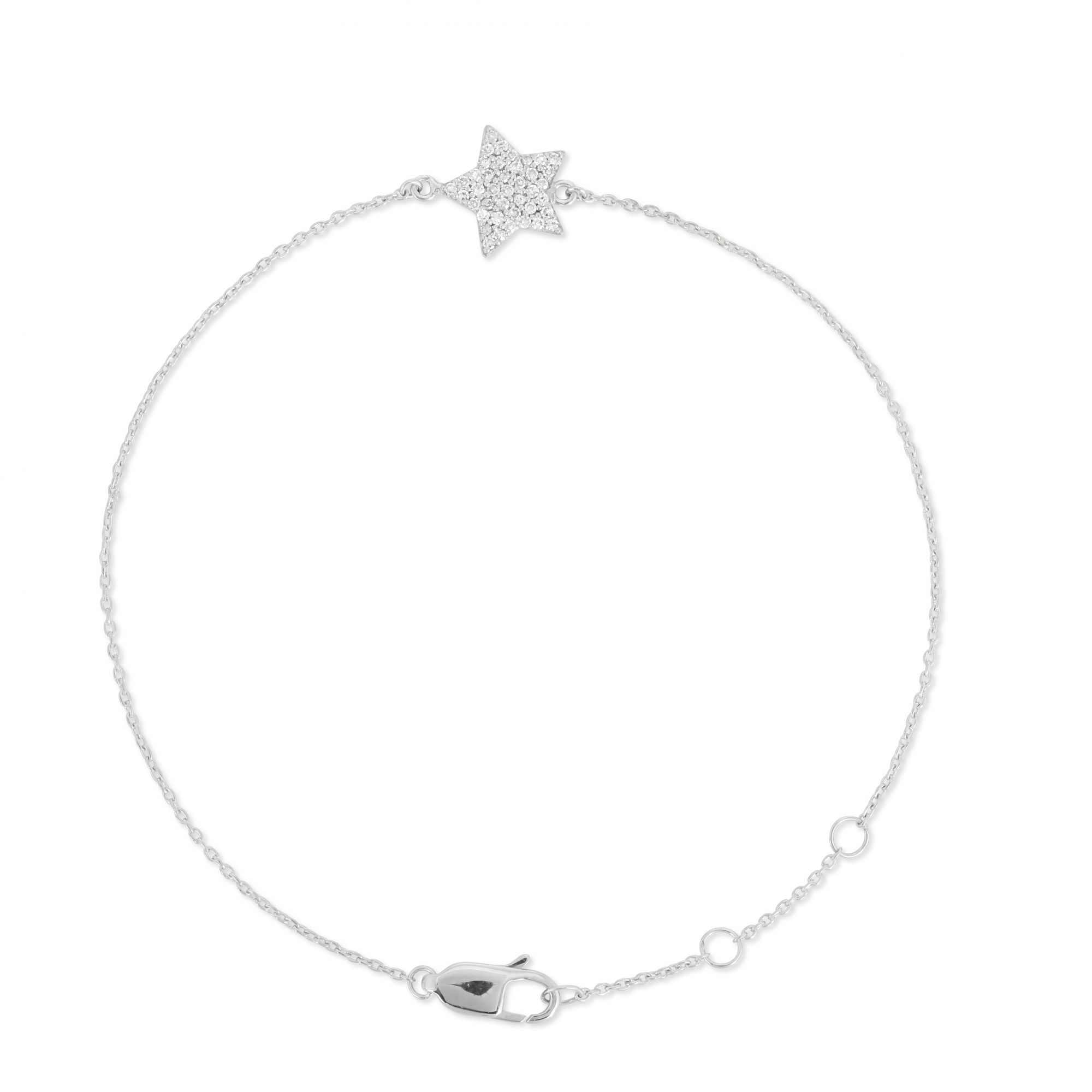 White Gold Star Diamond Bracelet