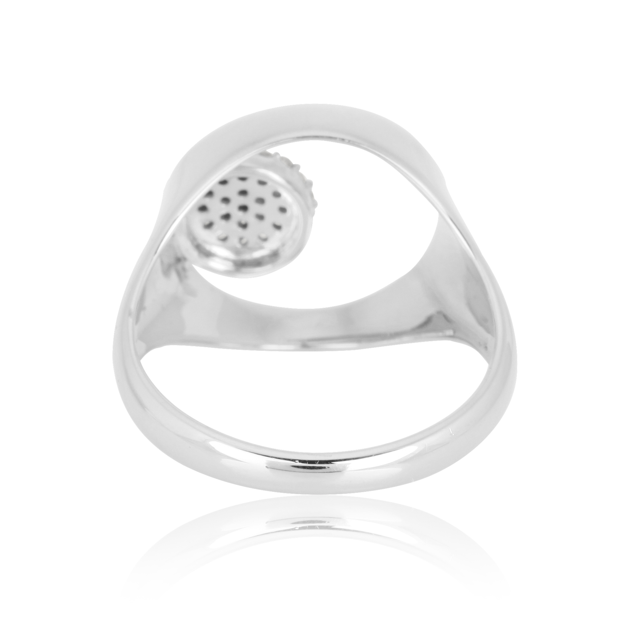White Gold Concentric Circle Diamond Ring