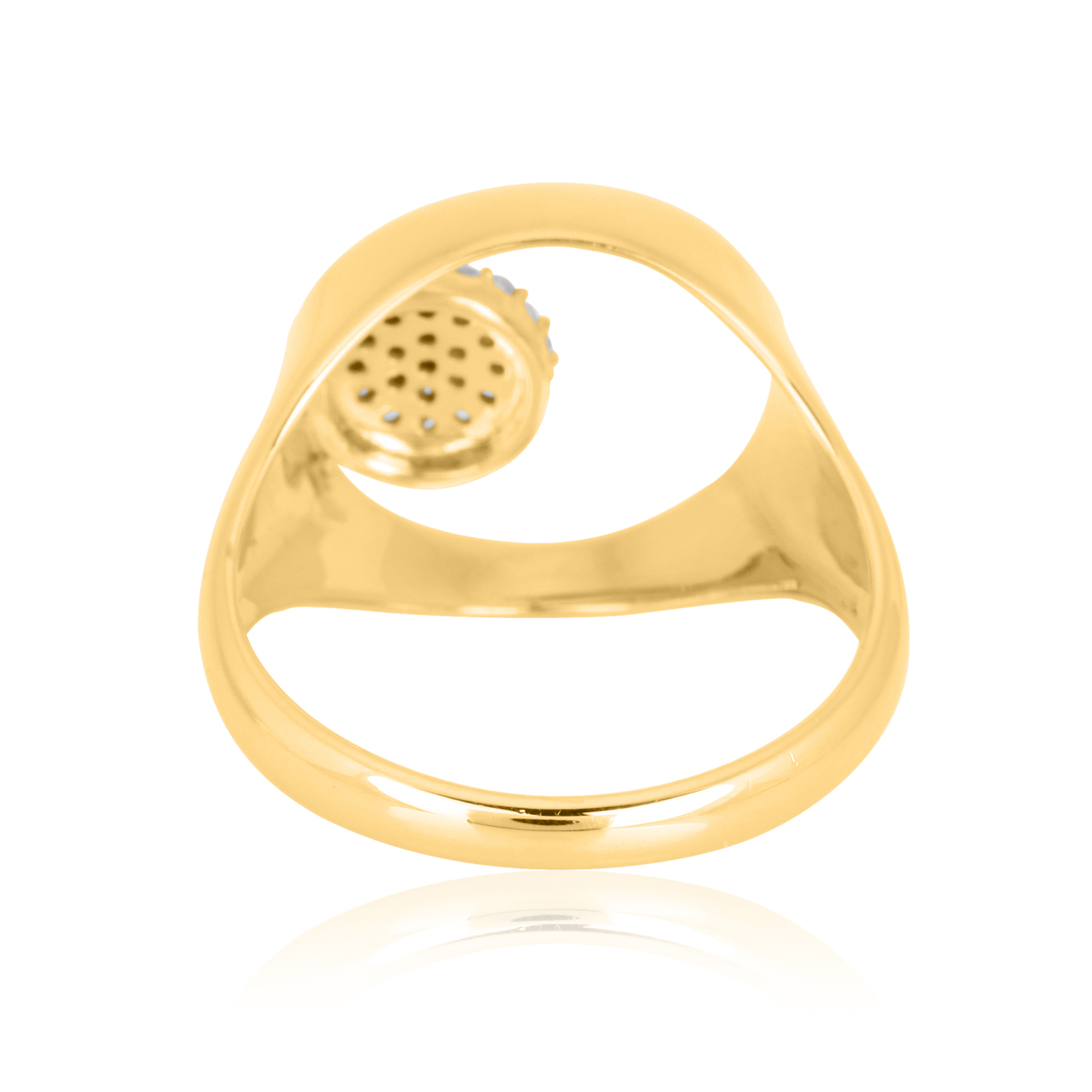Yellow Gold Concentric Circle Diamond Ring