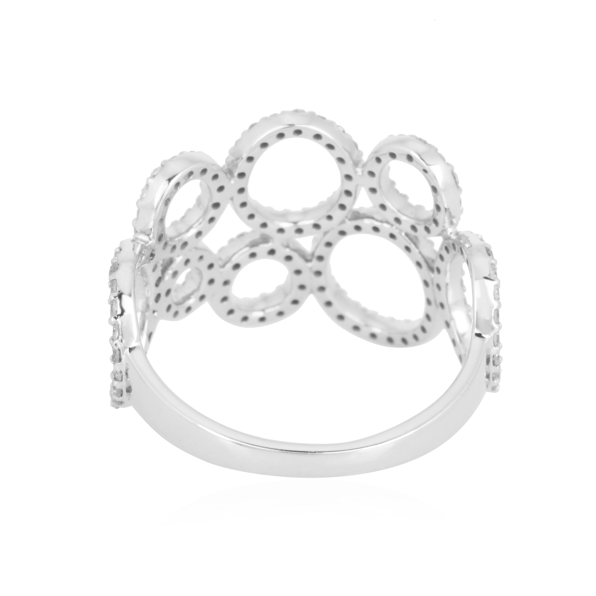 White Gold Multi Circle Diamond Ring
