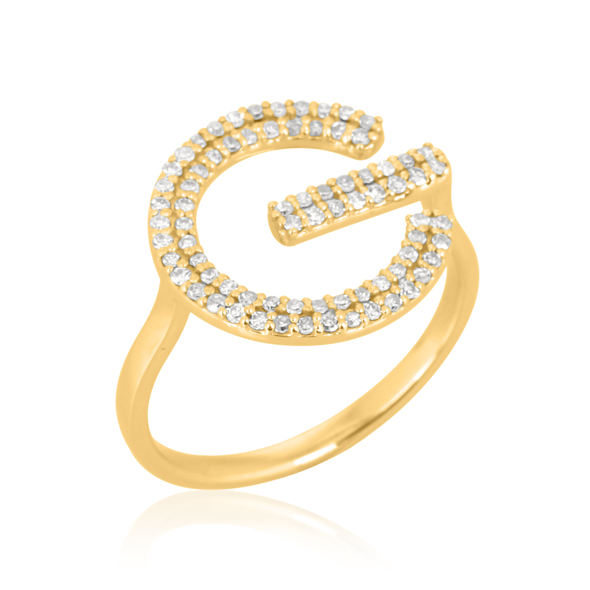 Yellow Gold Classic G Diamond Ring