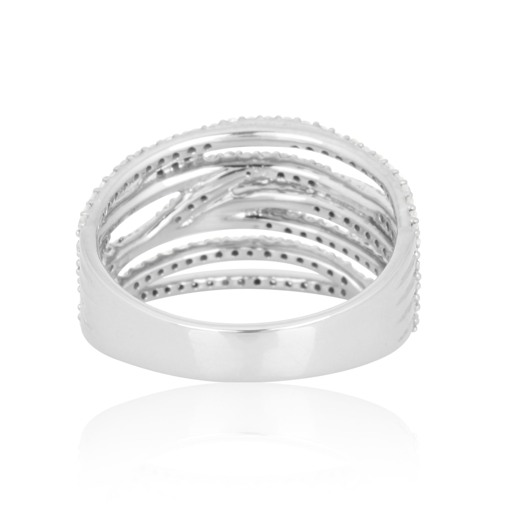 White Gold Multi Band Diamond Ring