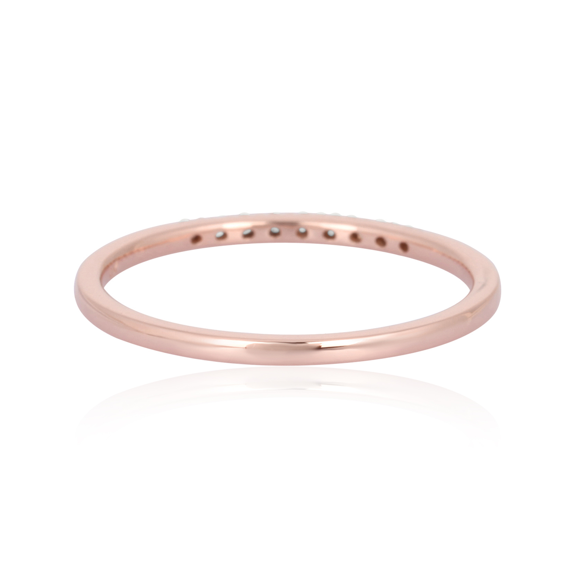 Rose Gold Half Band Diamond Ring
