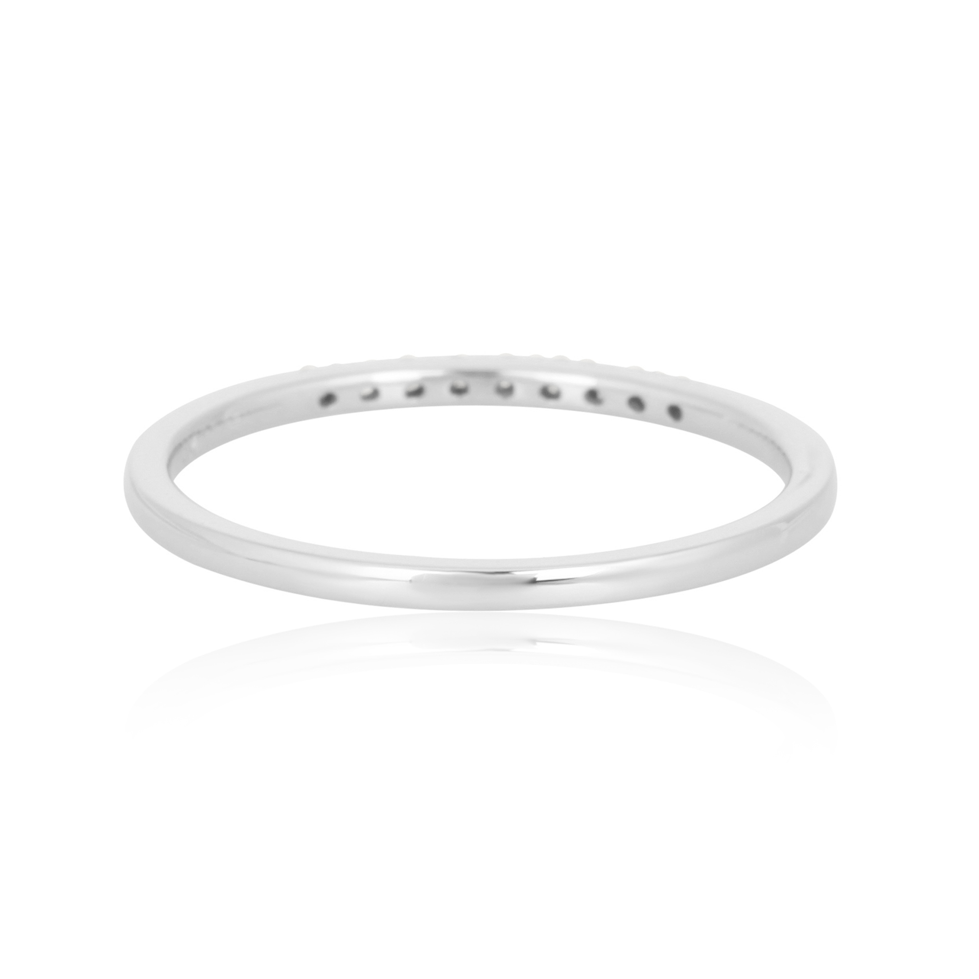 White Gold Half Band Diamond Ring
