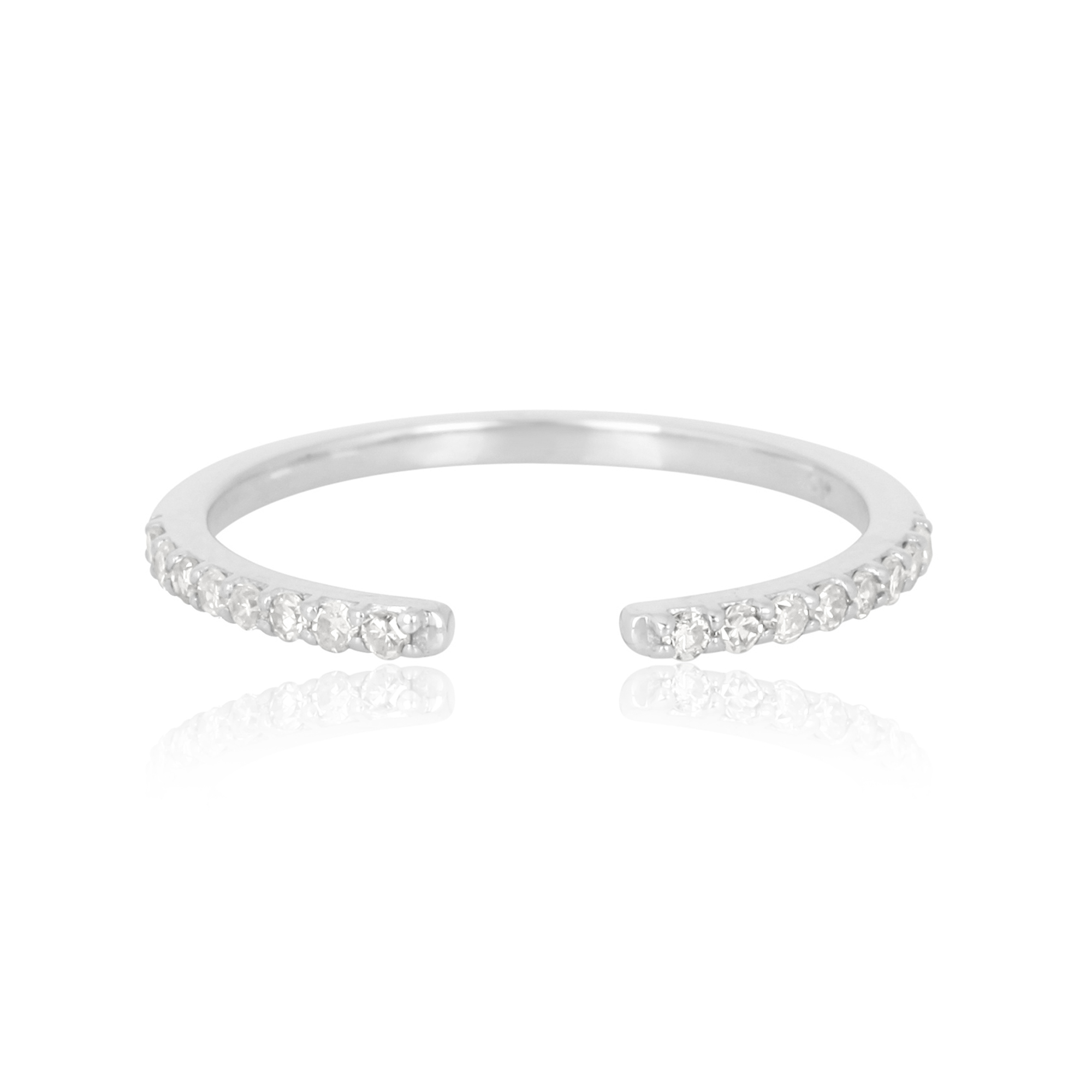 White Gold Open Band Diamond Ring
