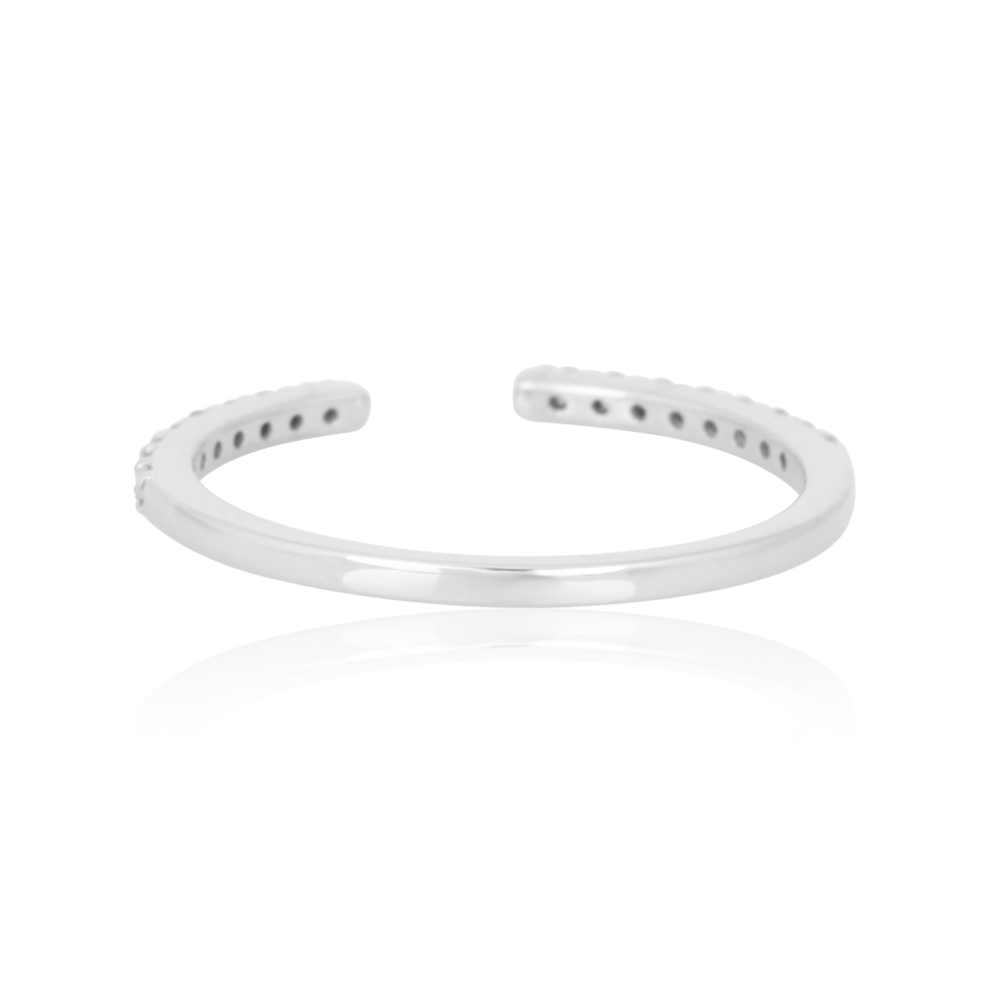 White Gold Open Band Diamond Ring