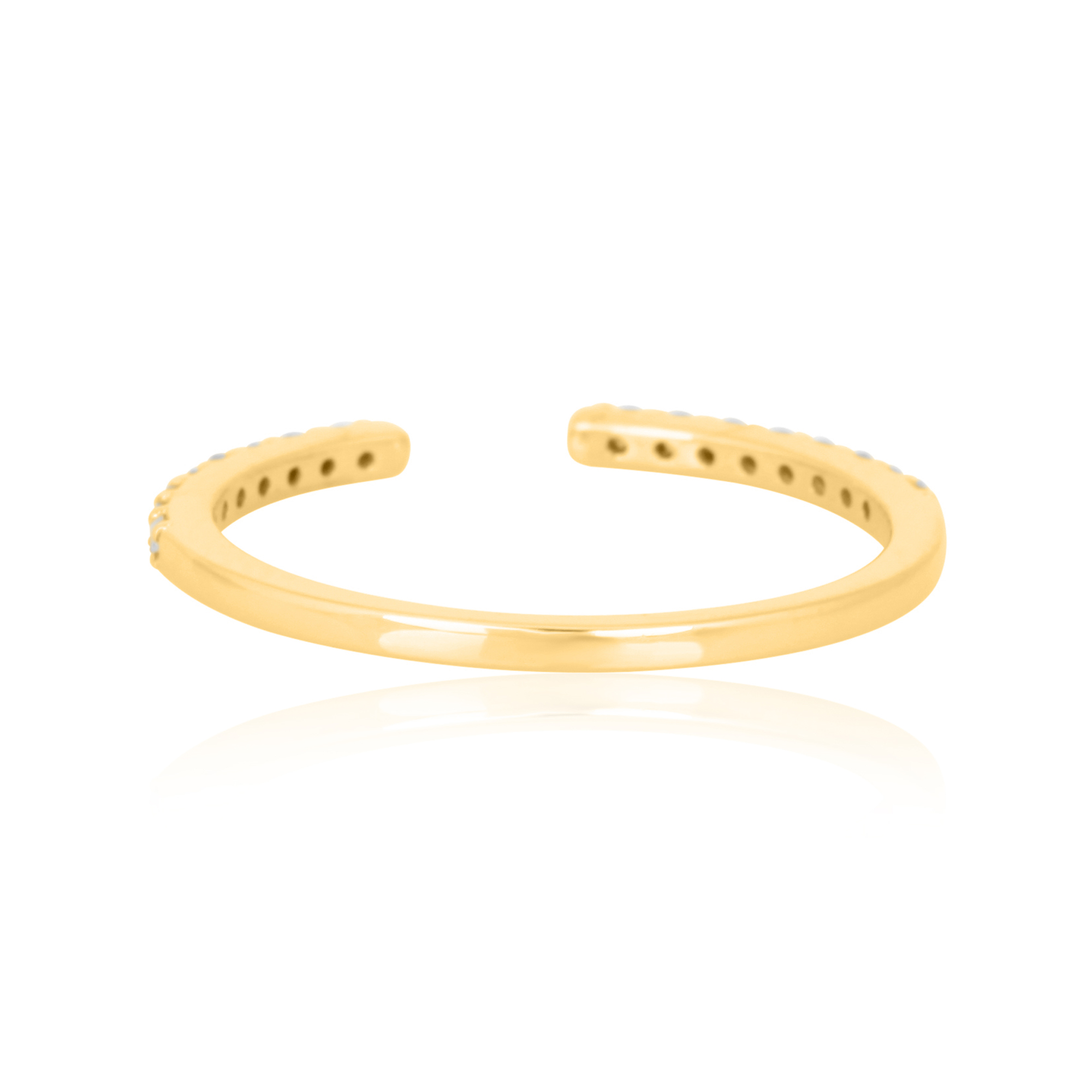 Yellow Gold Open Band Diamond Ring