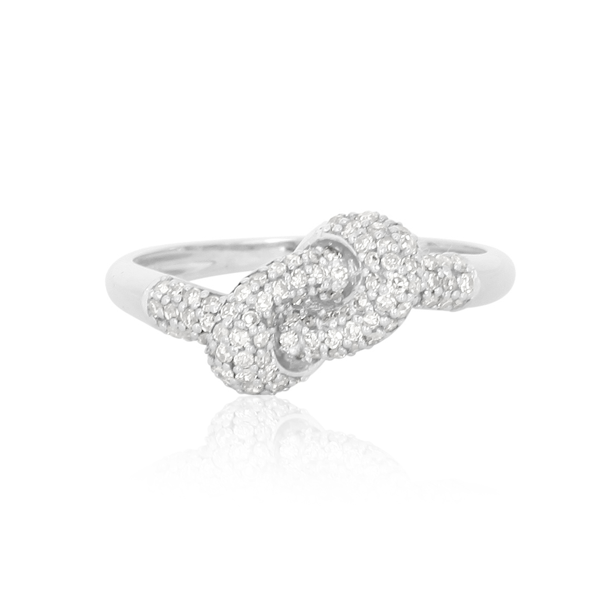 White Gold Knot Diamond Ring