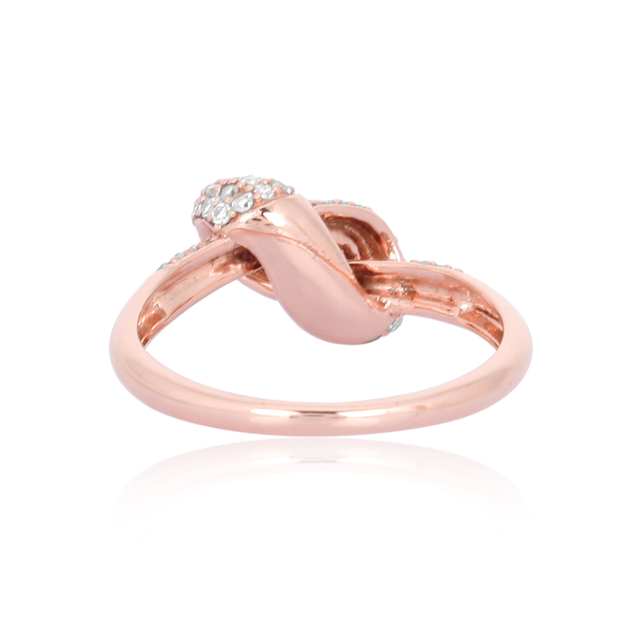 Rose Gold Knot Diamond Ring