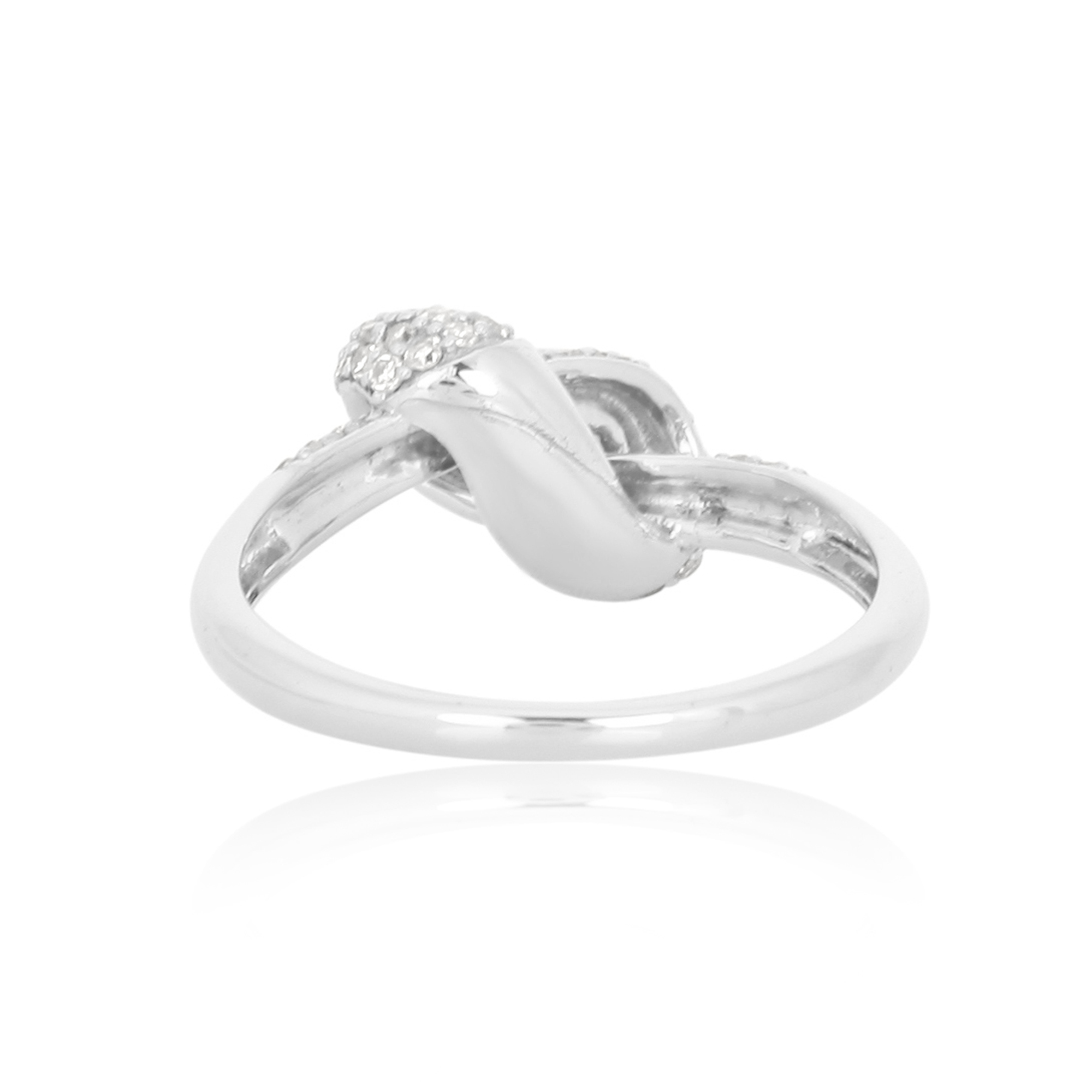 White Gold Knot Diamond Ring