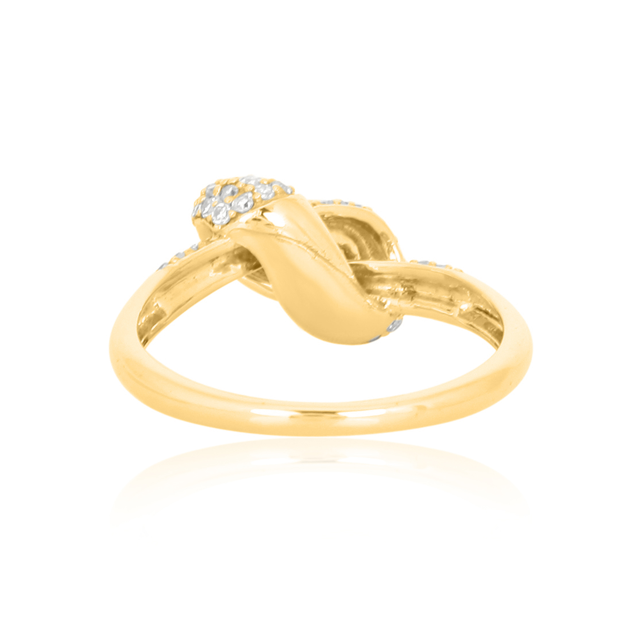 Yellow Gold Knot Diamond Ring