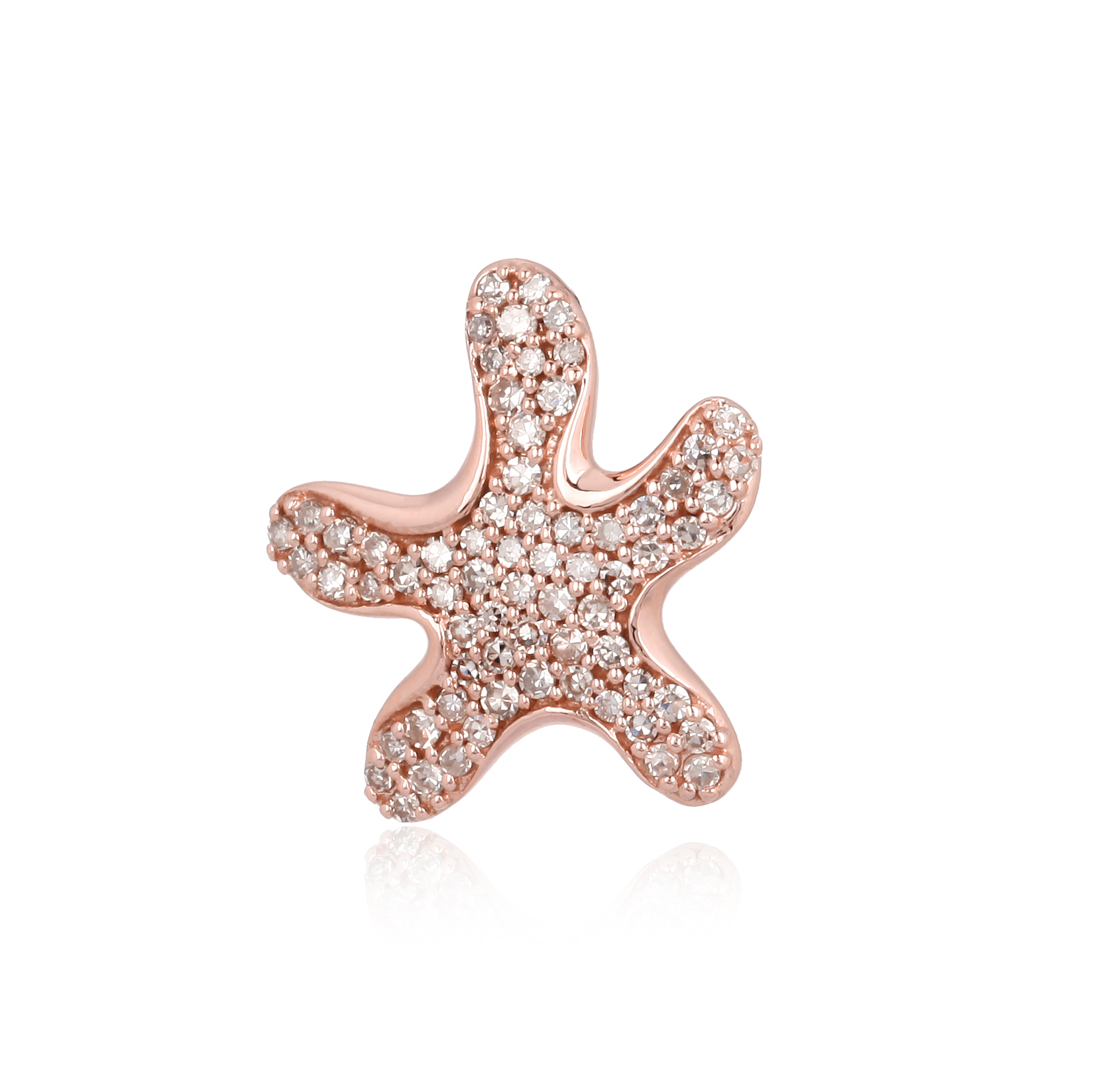Rose Gold Star Diamond Pendant
