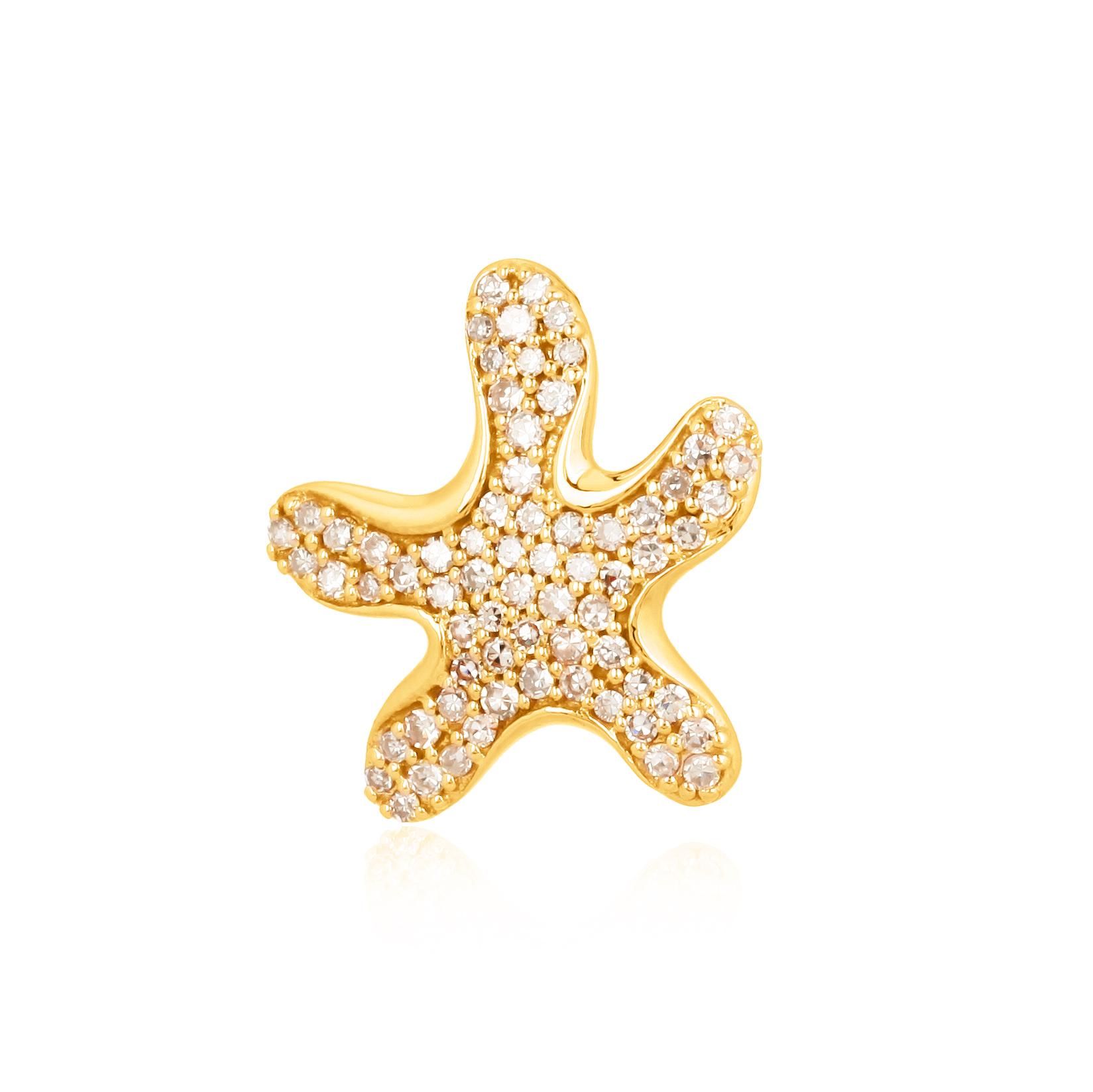 Yellow Gold Star Diamond Pendant