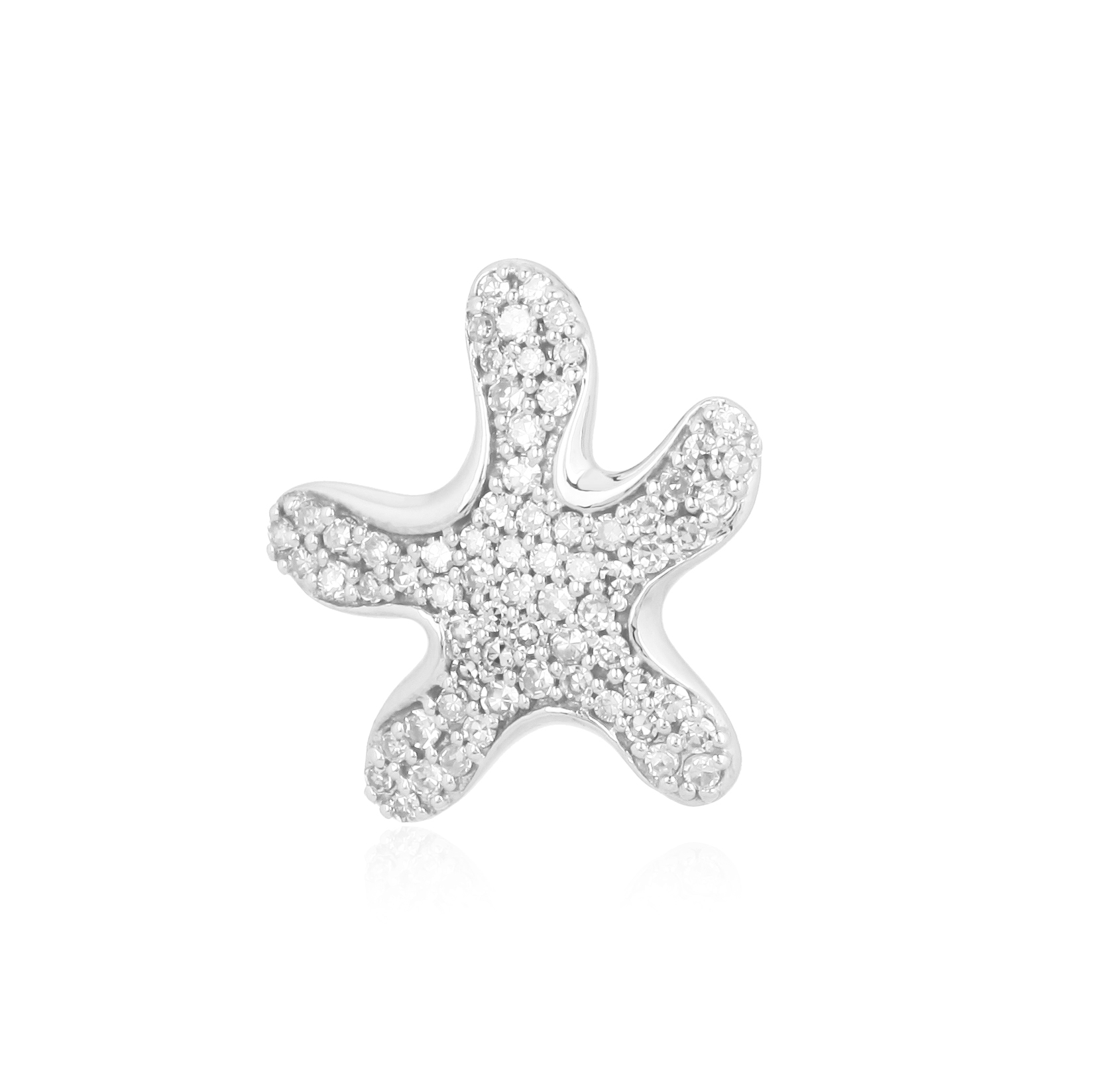White Gold Star Diamond Pendant
