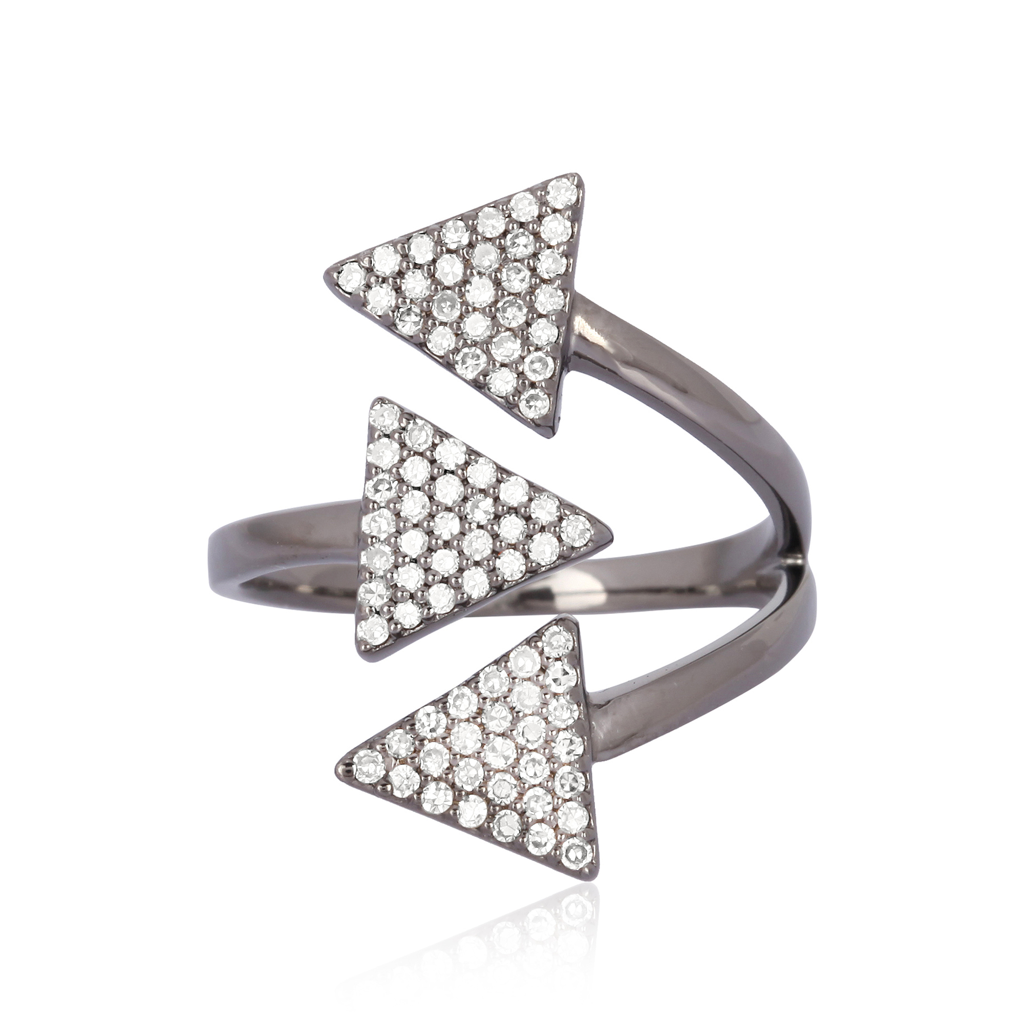 Sterling Silver Gap Diamond Ring