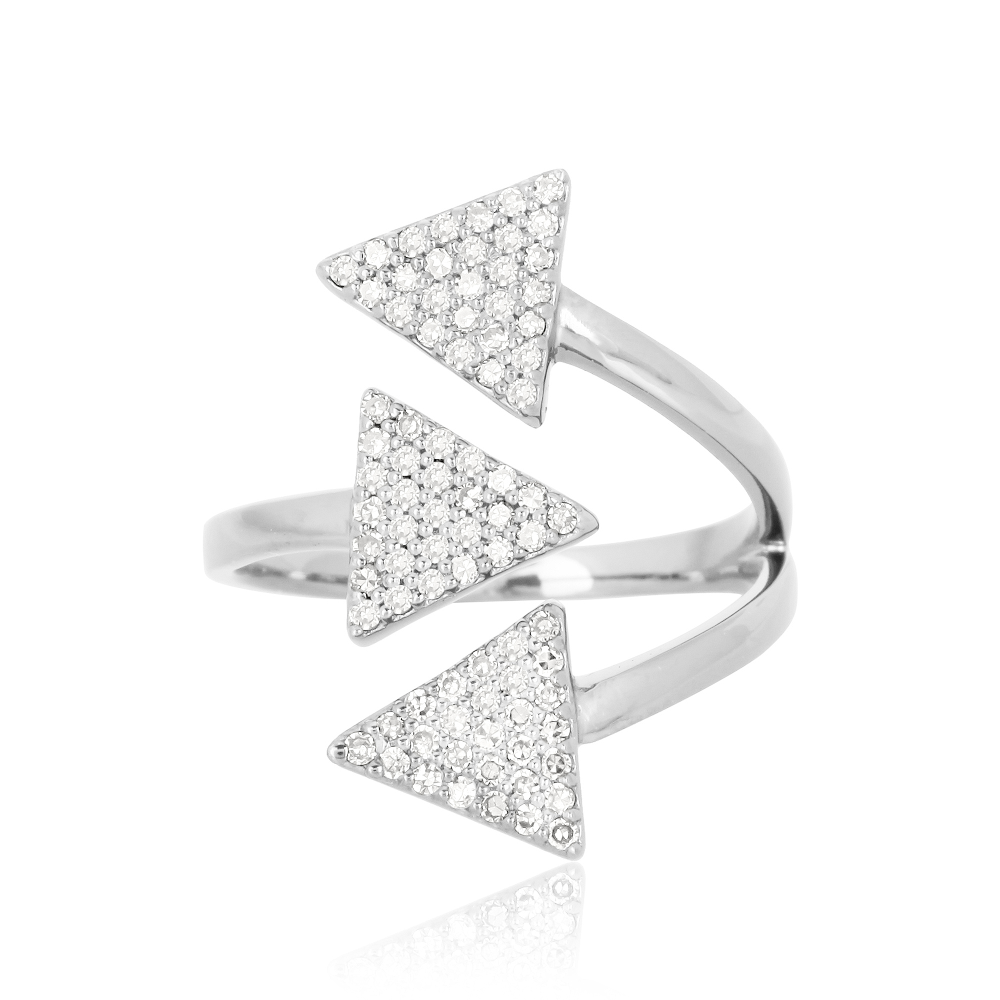 Sterling Silver Gap Diamond Ring