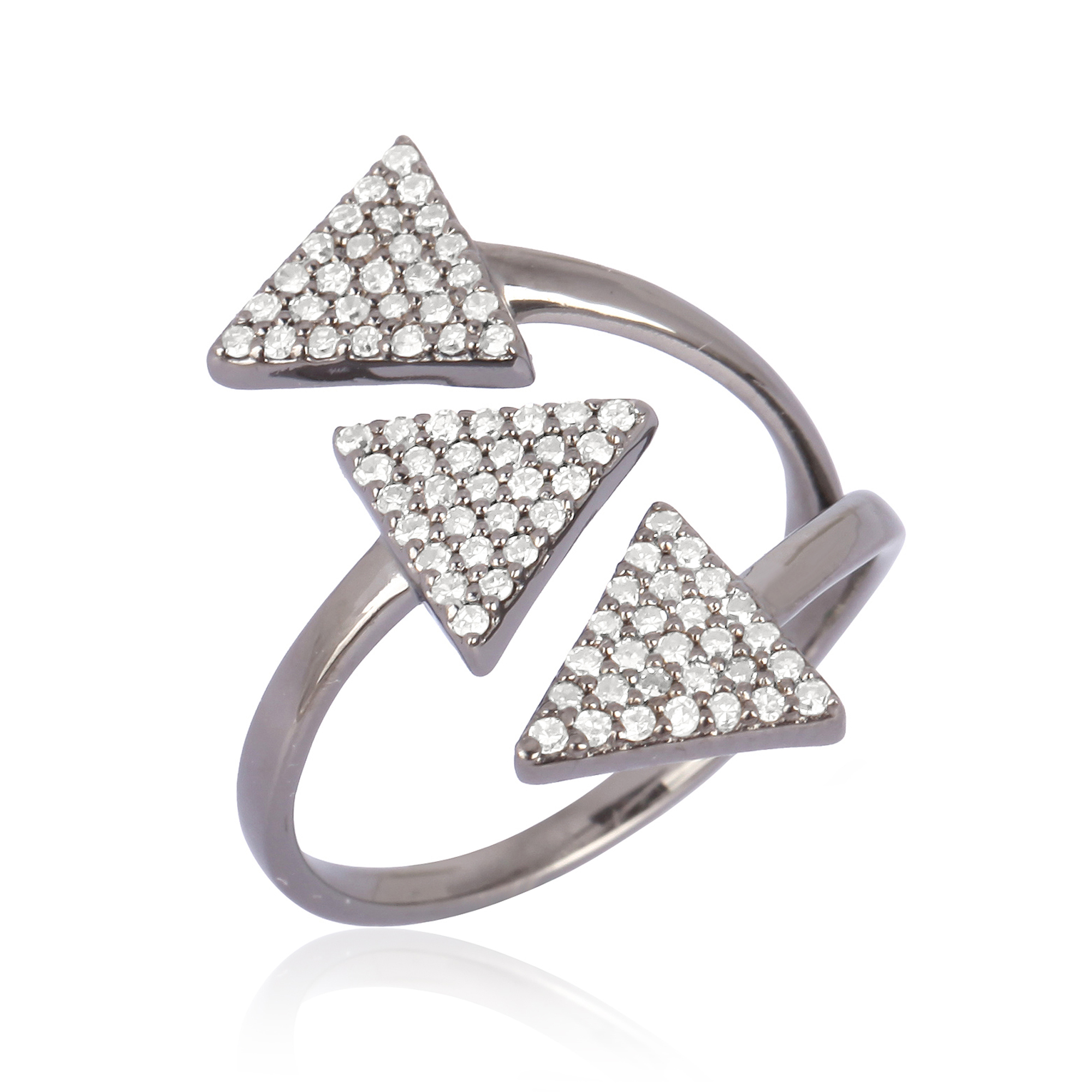 Sterling Silver Gap Diamond Ring