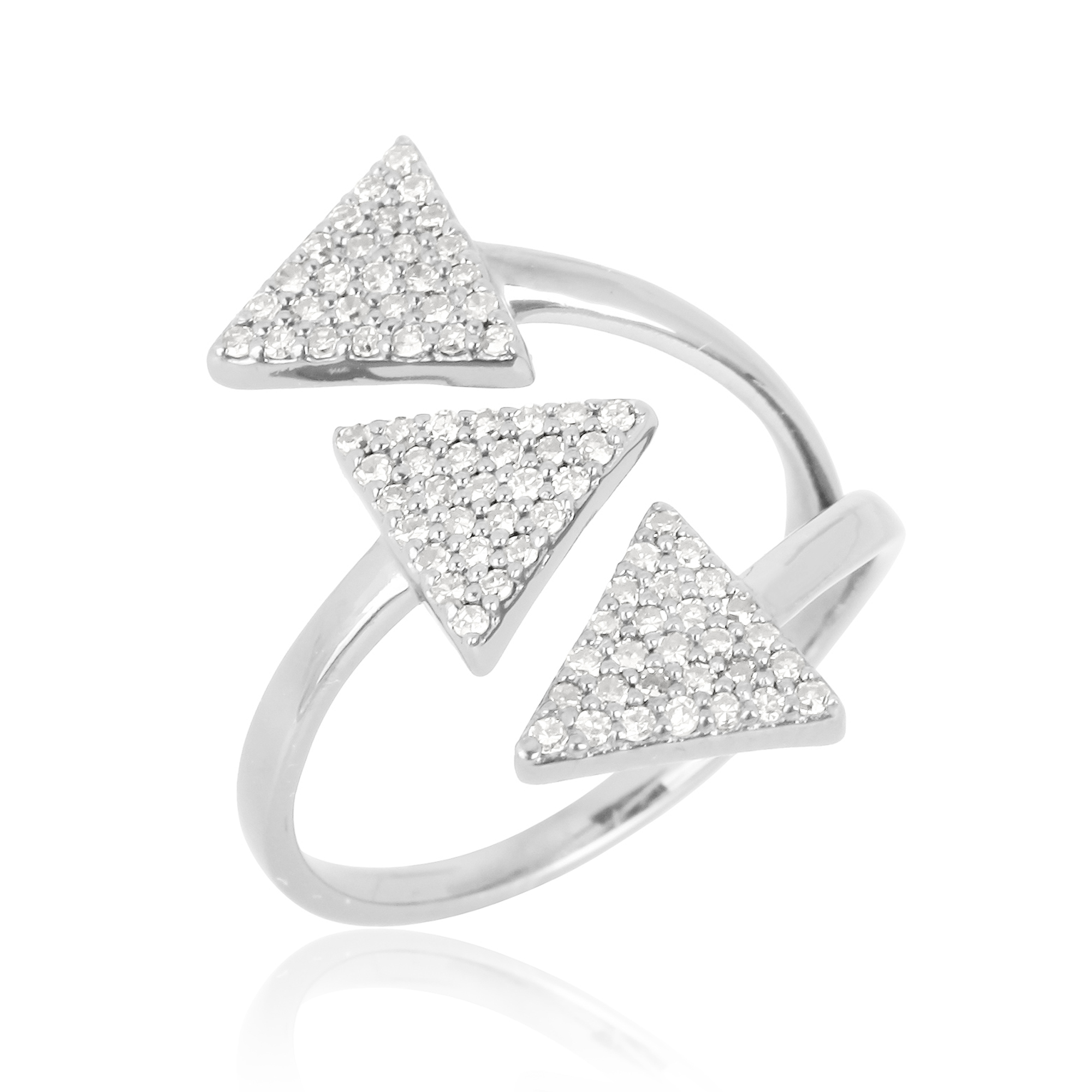 Sterling Silver Gap Diamond Ring