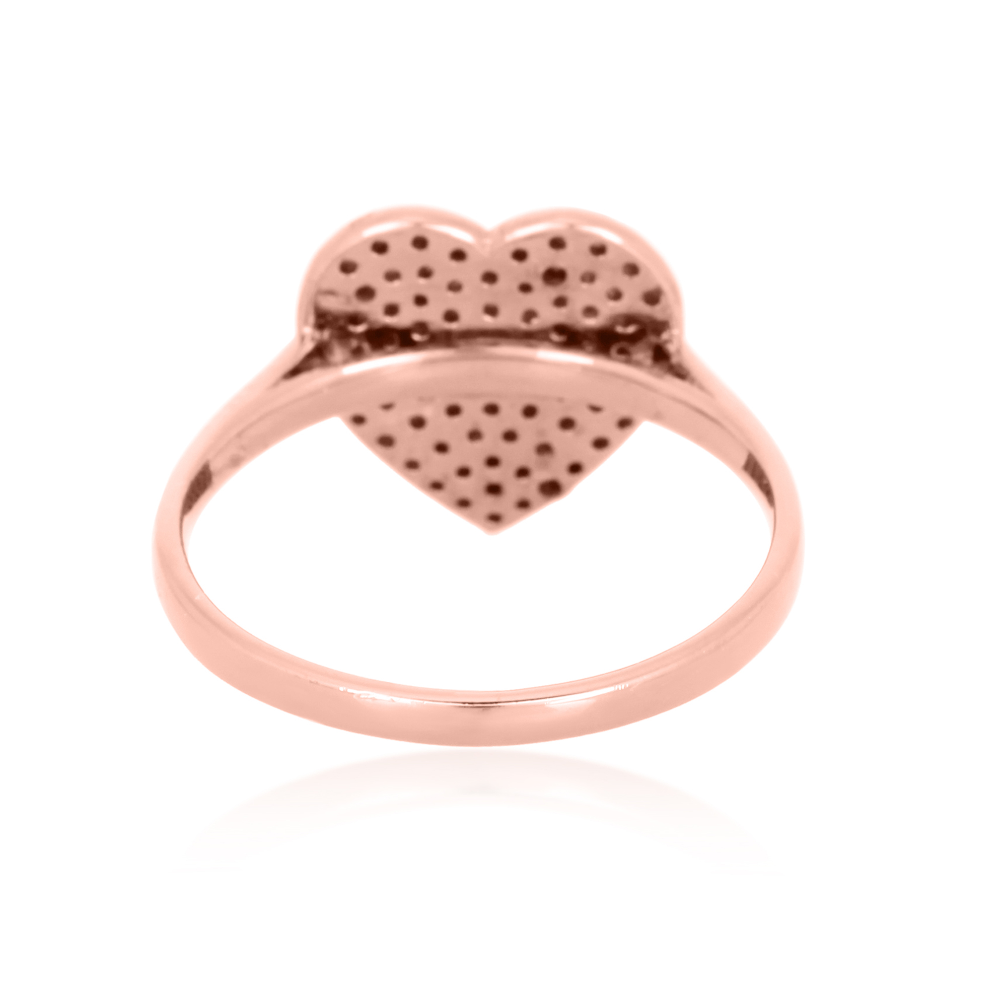 Sterling Silver Heart Diamond Ring