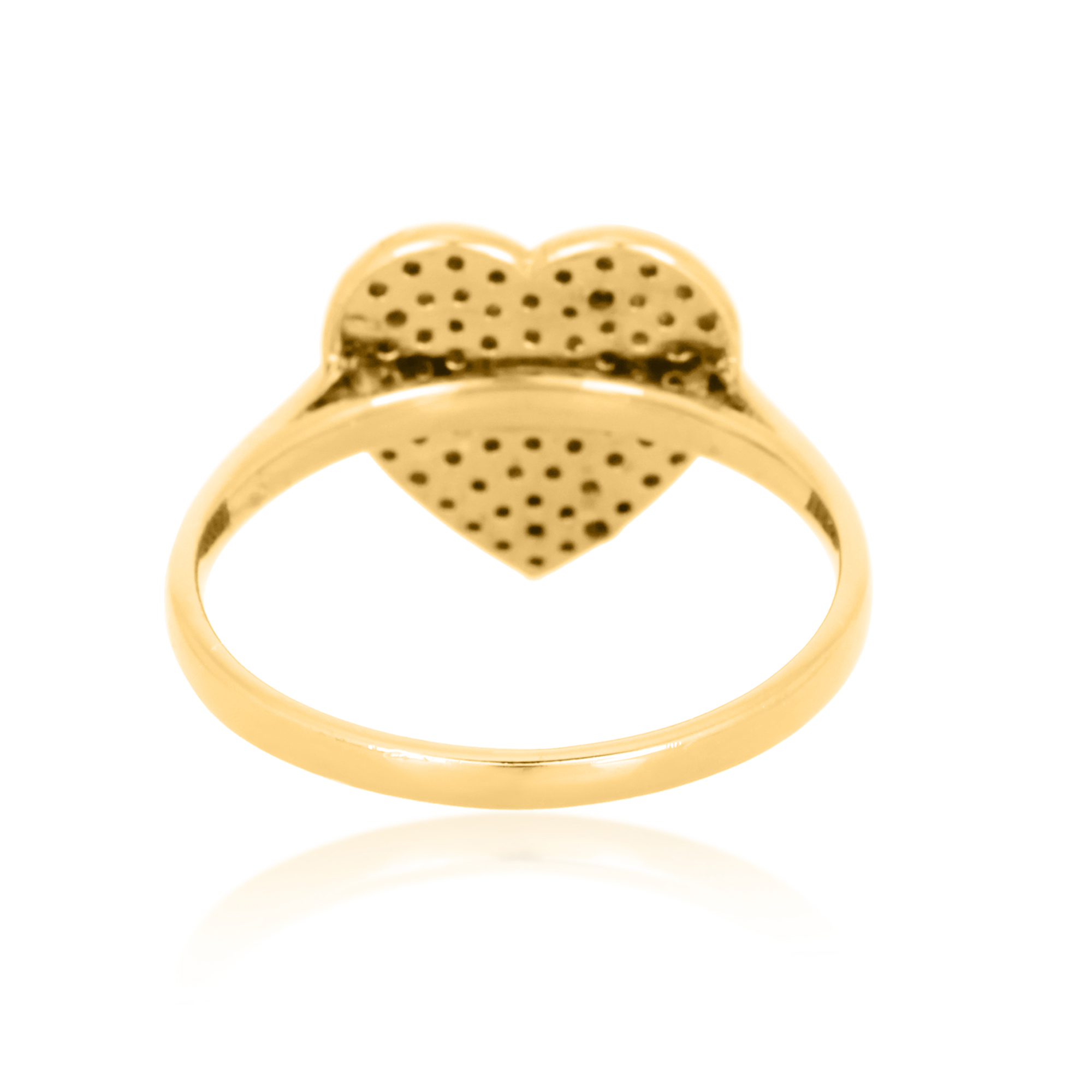 Sterling Silver Heart Diamond Ring