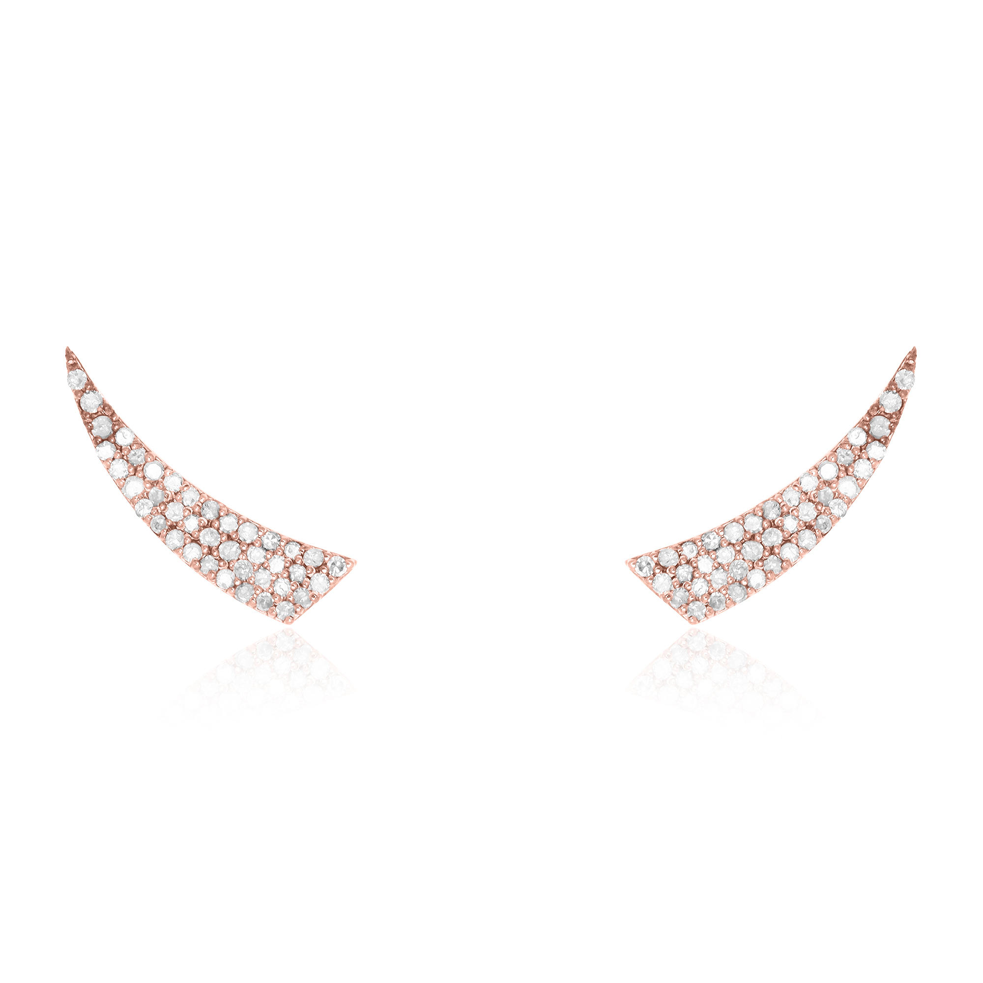 Rose Gold Diamond Horn Climbers