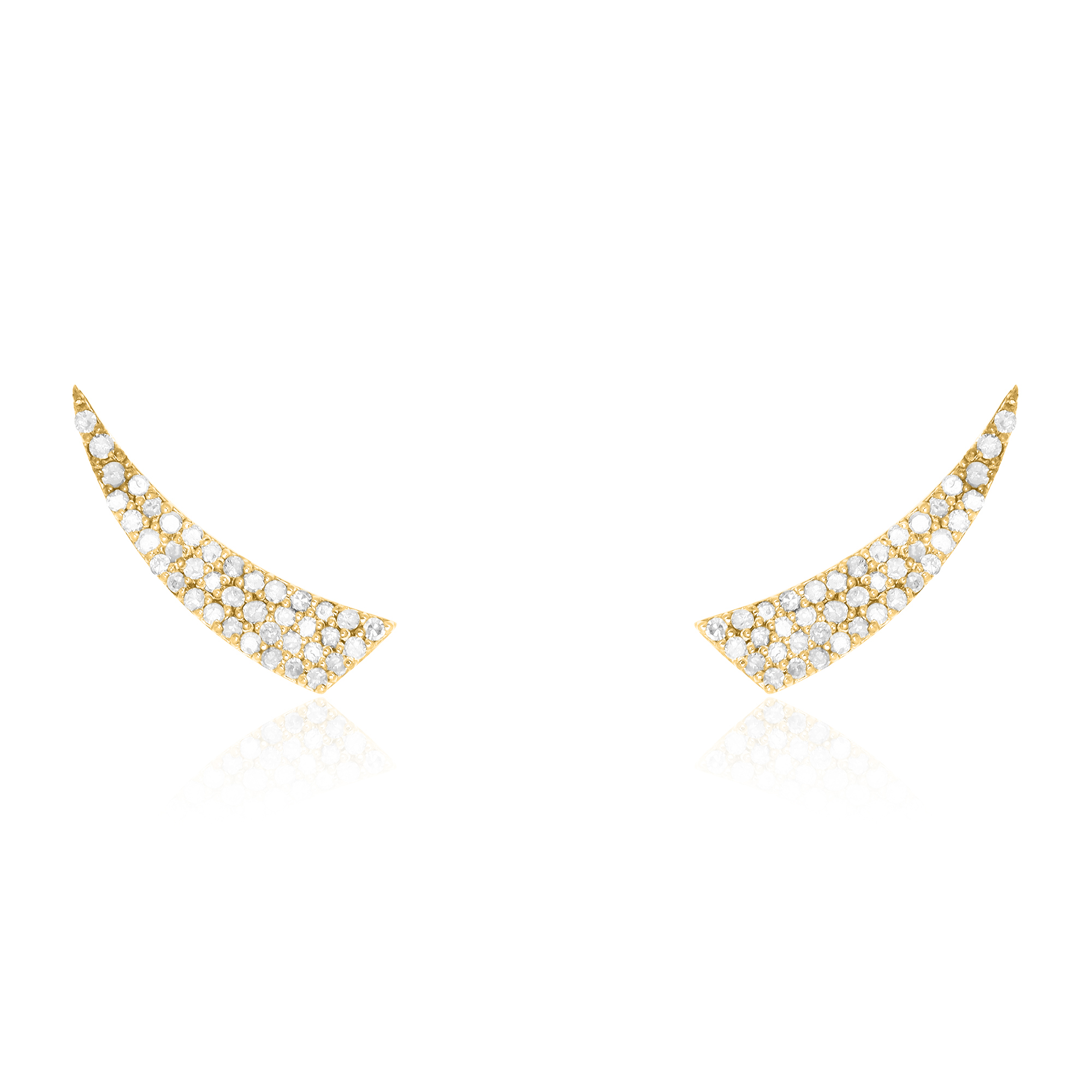 Yellow Gold Diamond Horn Climbers