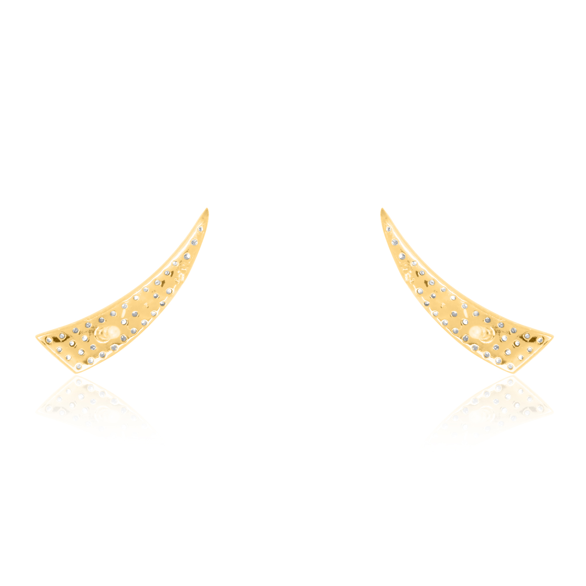 Yellow Gold Diamond Horn Climbers