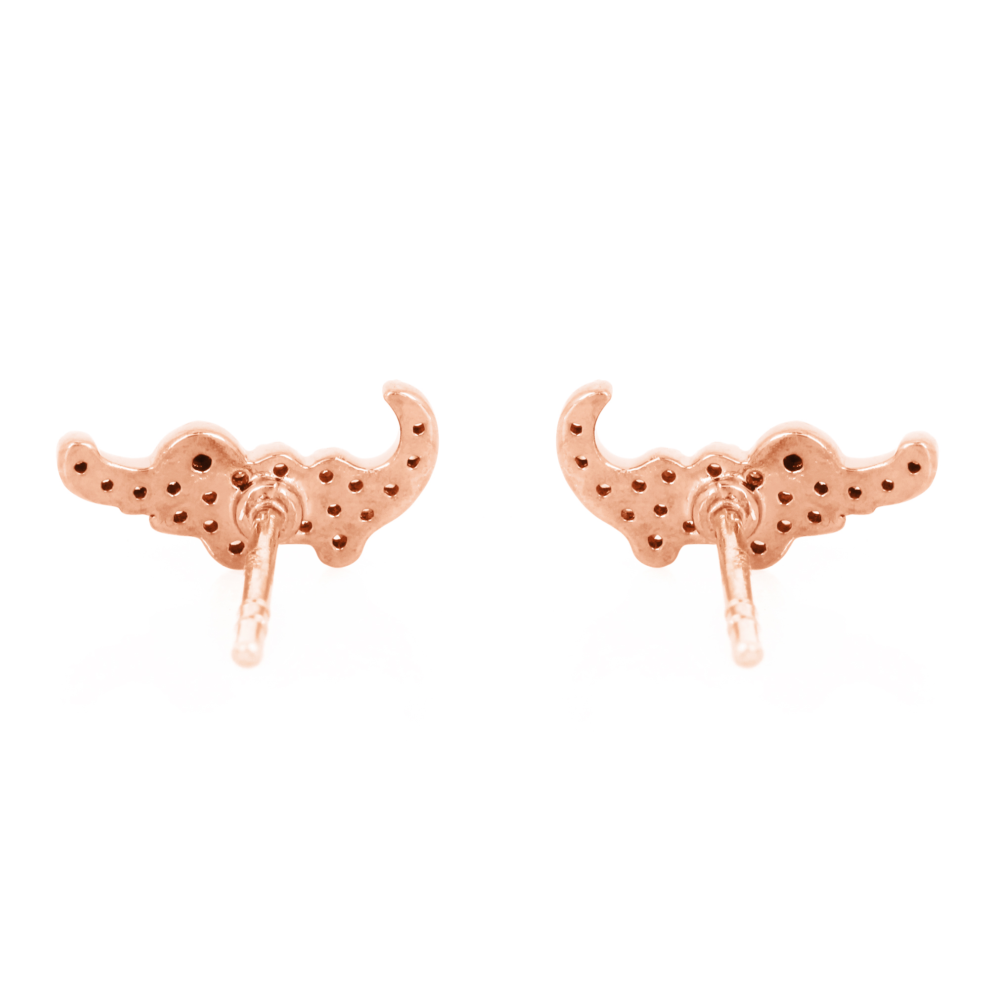 Rose Gold Diamond Crocodile Earrings