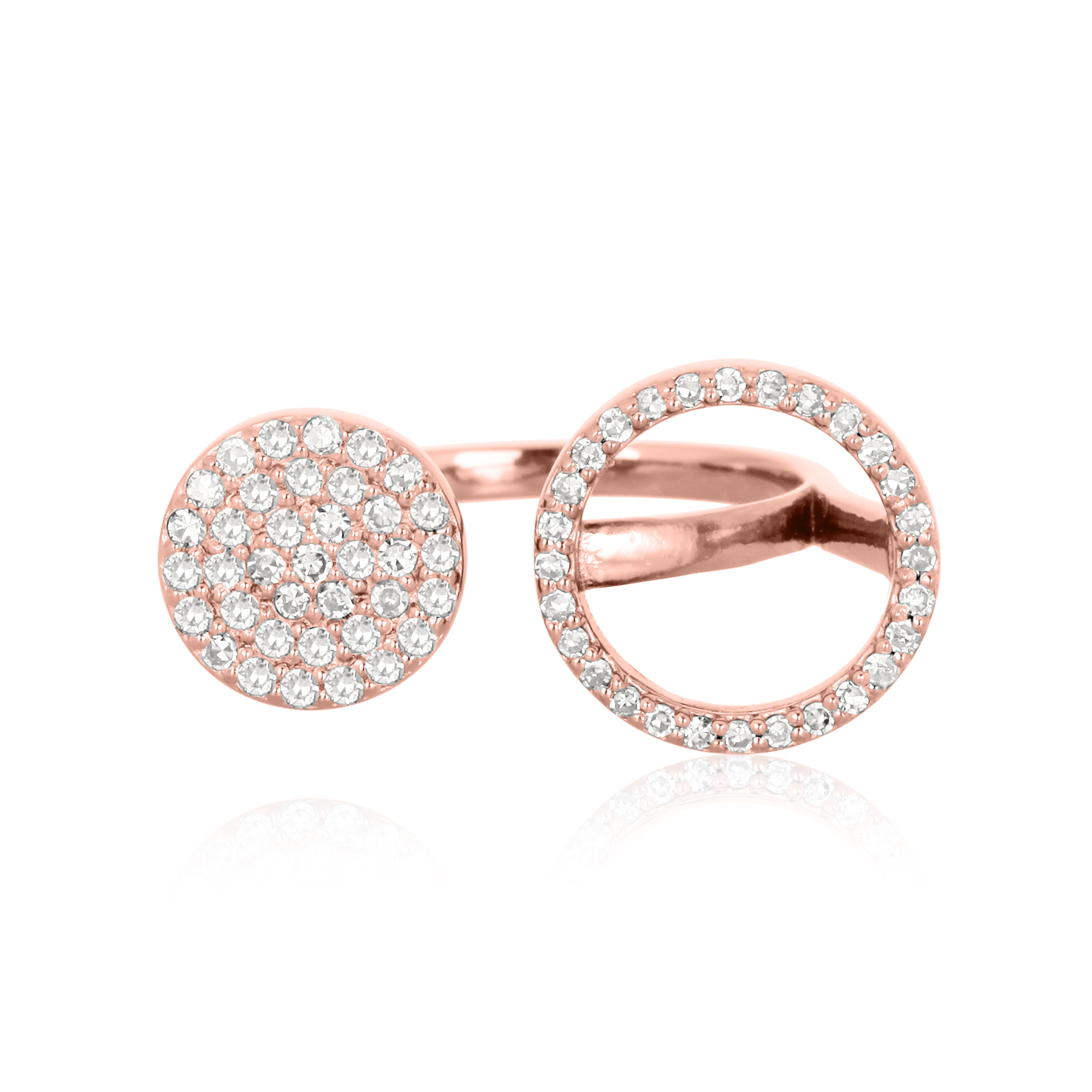 Sterling Silver Diamond Circle Gap Ring