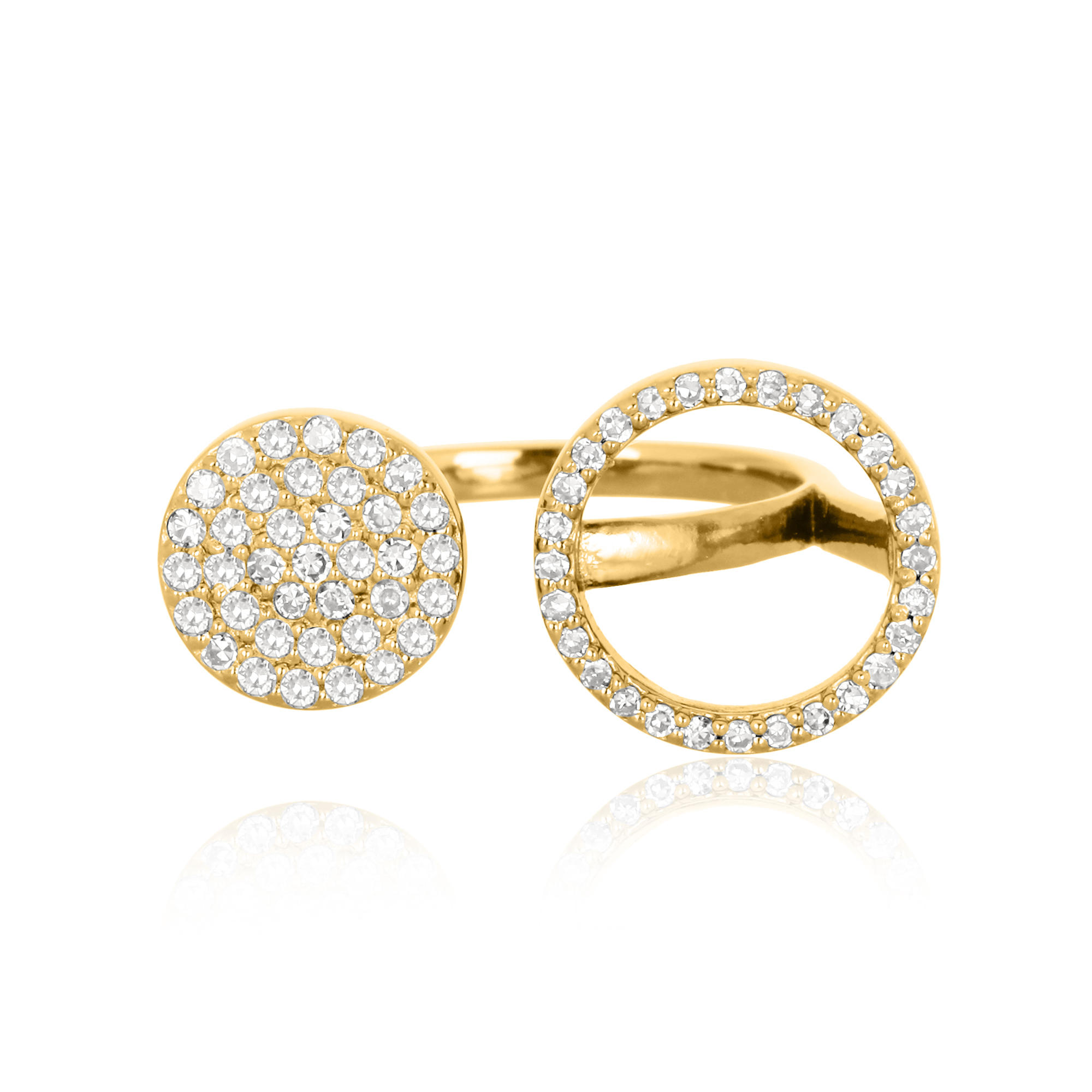 Sterling Silver Diamond Circle Gap Ring