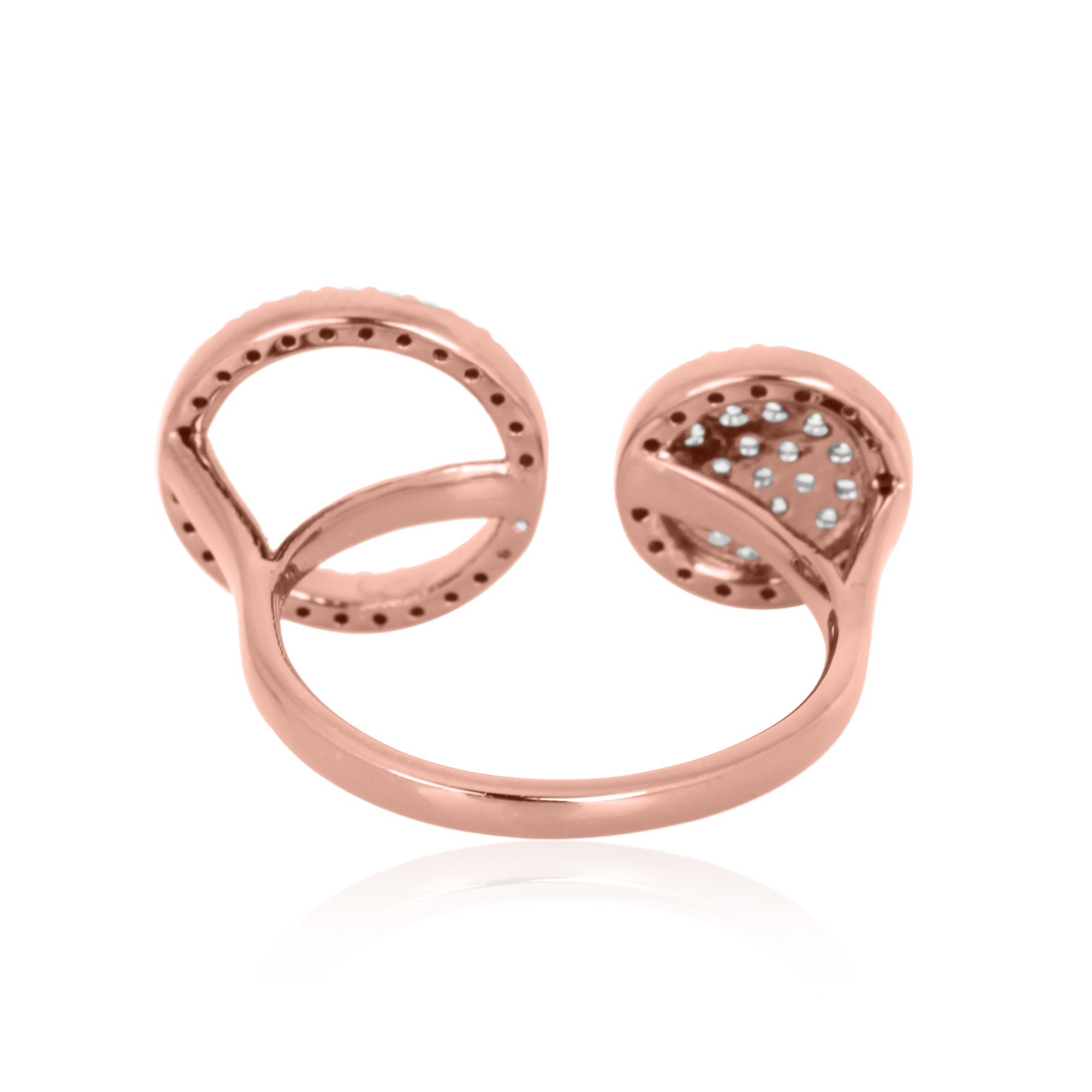 Sterling Silver Diamond Circle Gap Ring