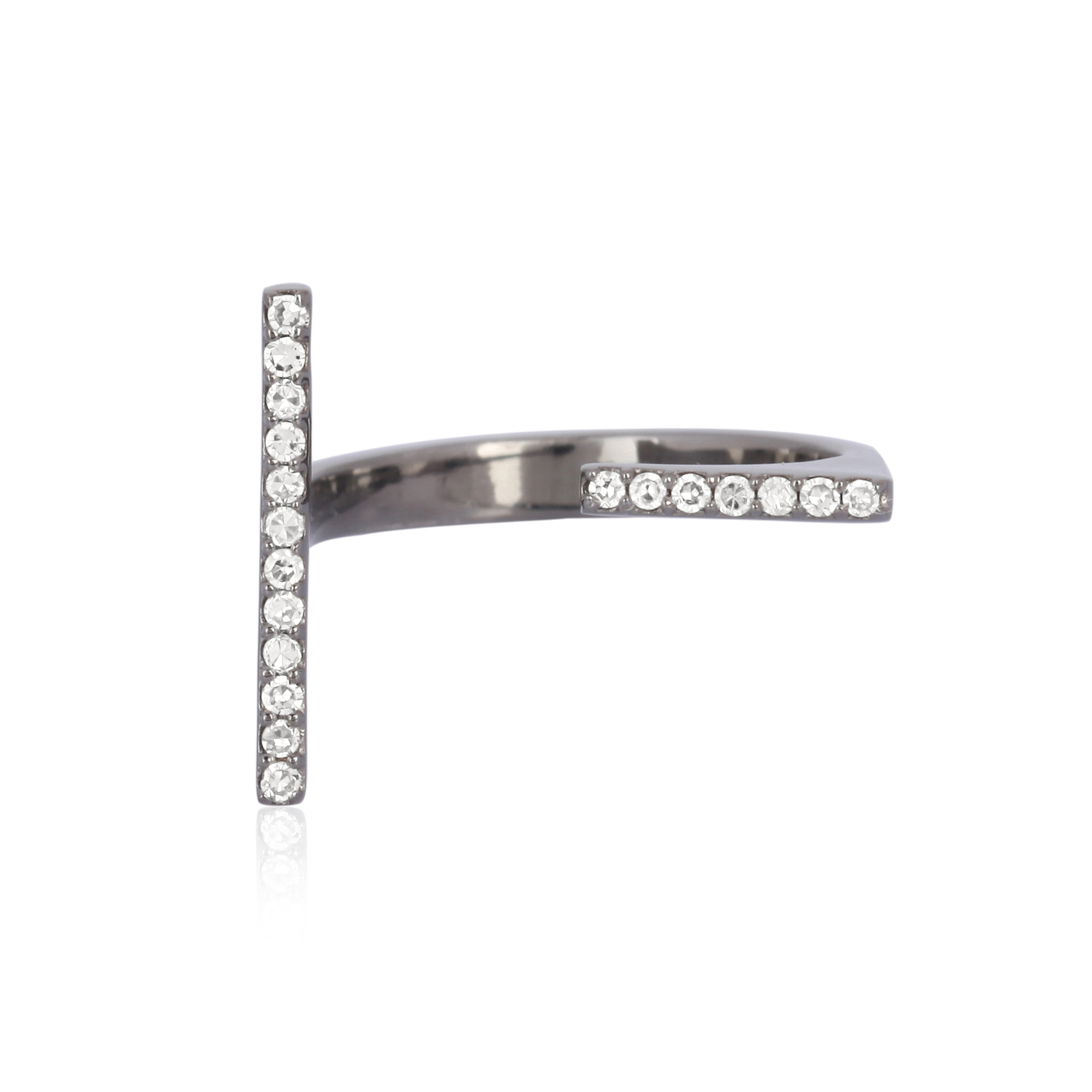 Sterling Silver Gap Diamond Ring