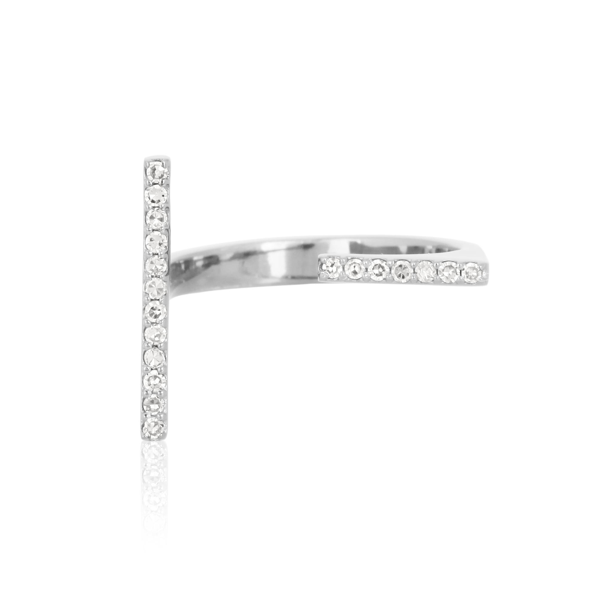 Sterling Silver Gap Diamond Ring