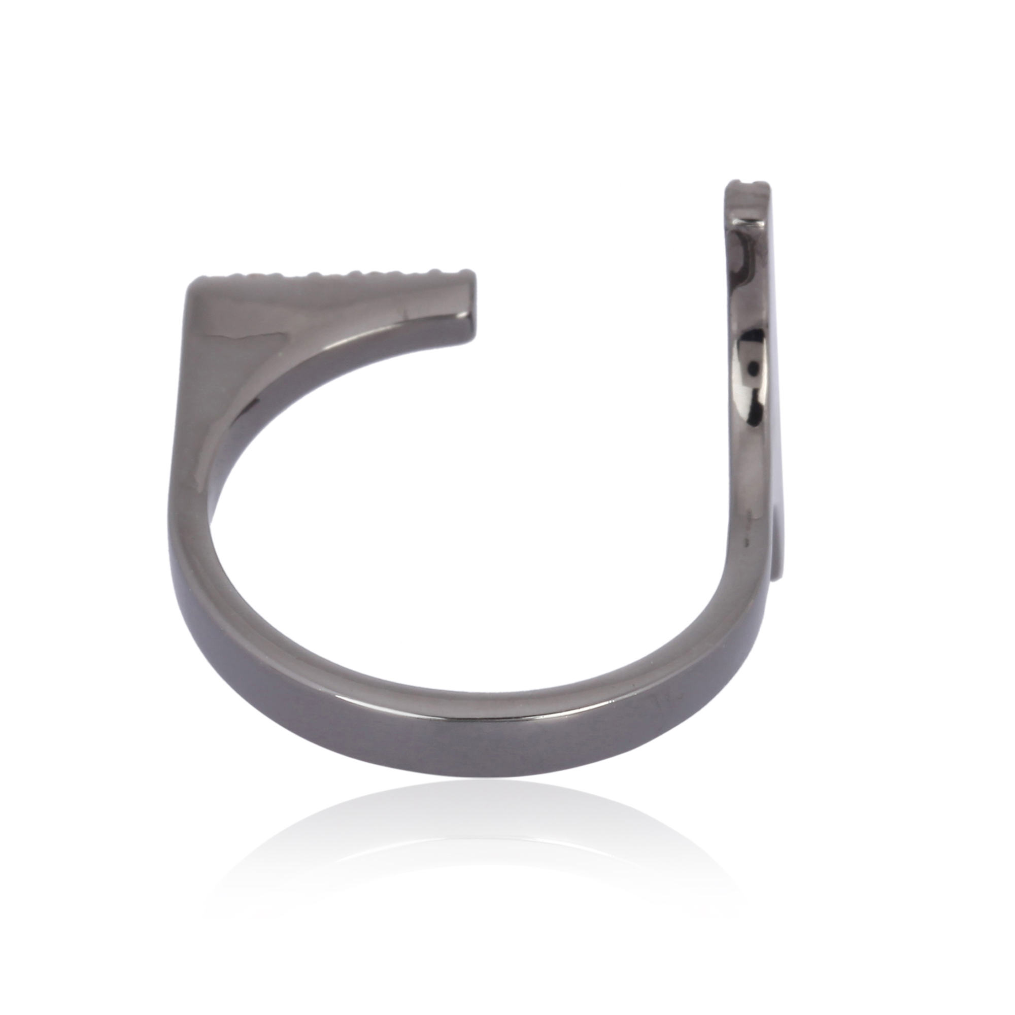 Sterling Silver Gap Diamond Ring