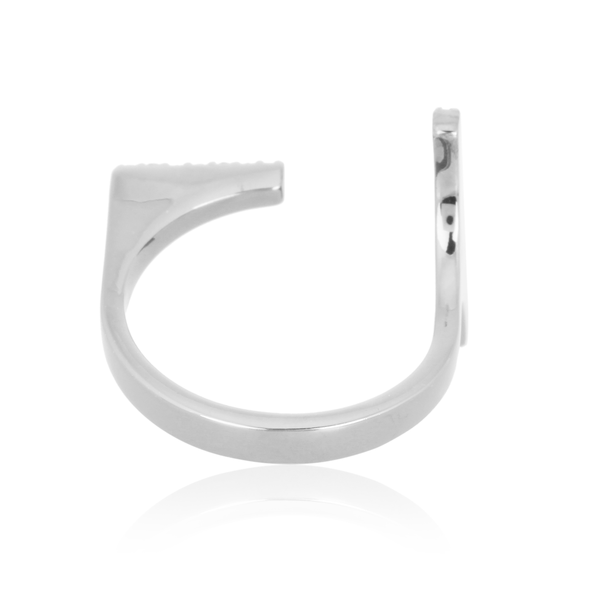 Sterling Silver Gap Diamond Ring