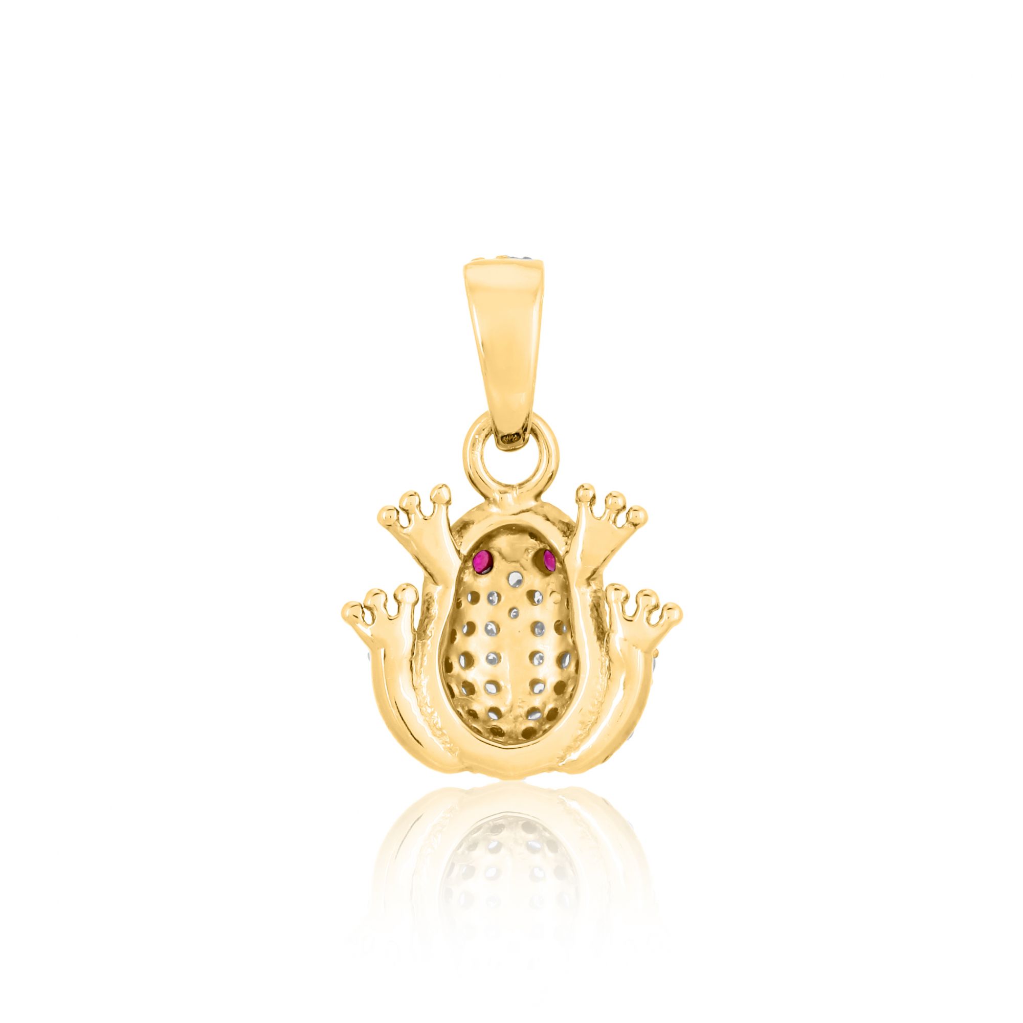 Sterling Silver Frog Diamond Pendant