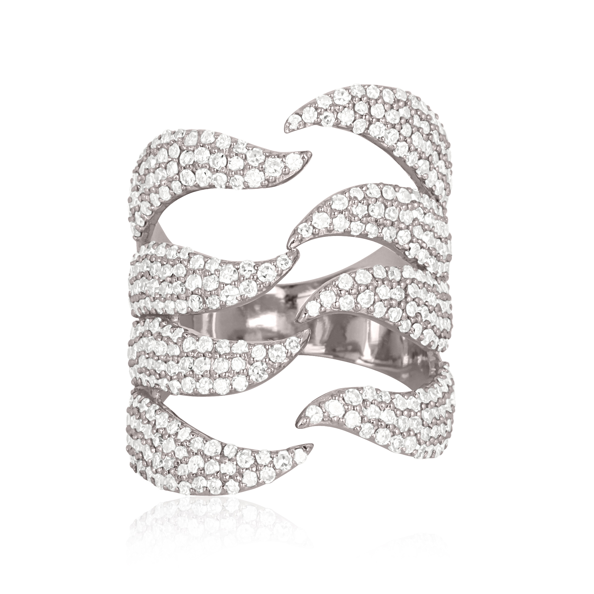 Sterling Silver Gap Diamond Ring