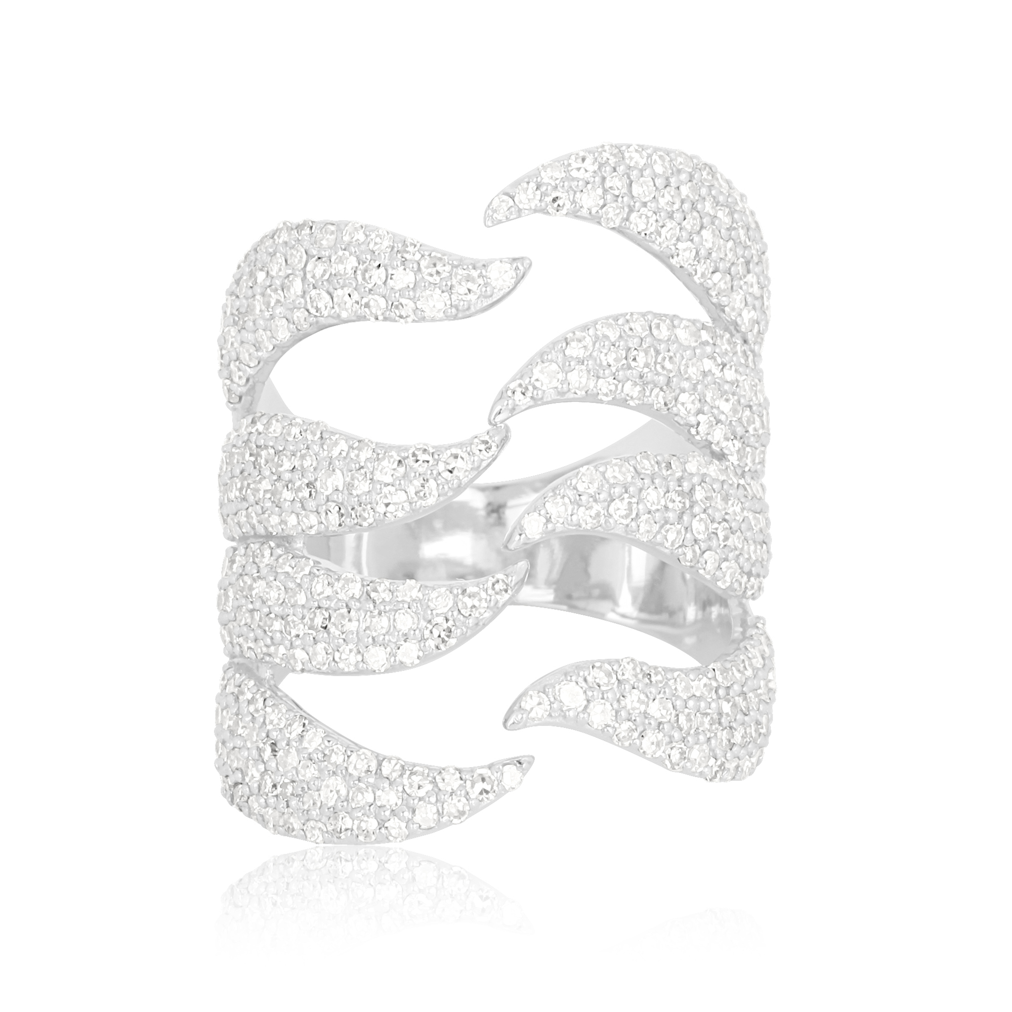 Sterling Silver Gap Diamond Ring