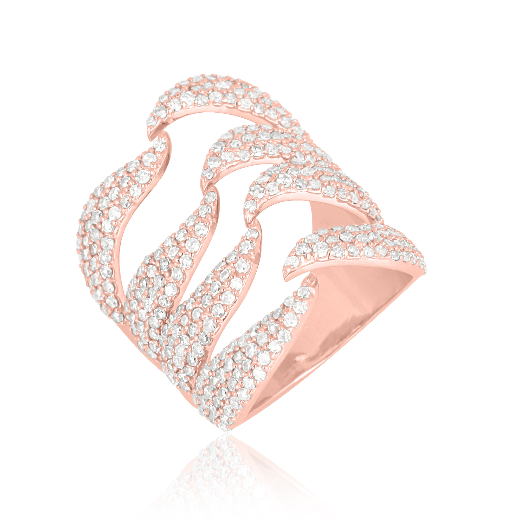 Sterling Silver Gap Diamond Ring