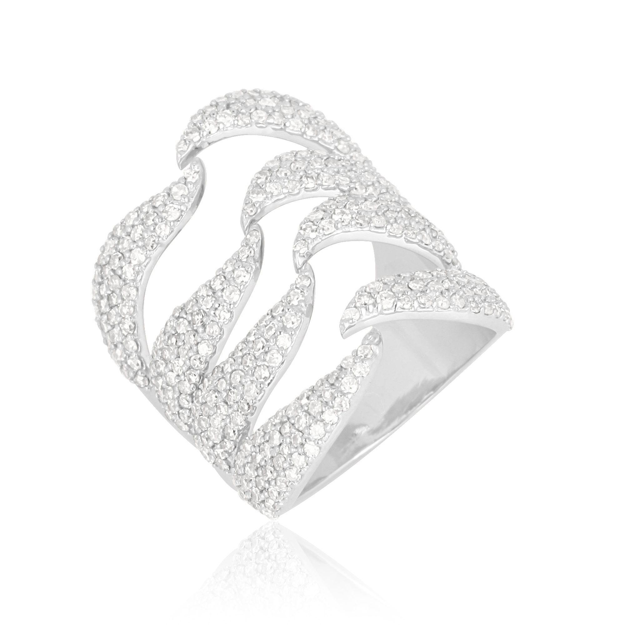 Sterling Silver Gap Diamond Ring