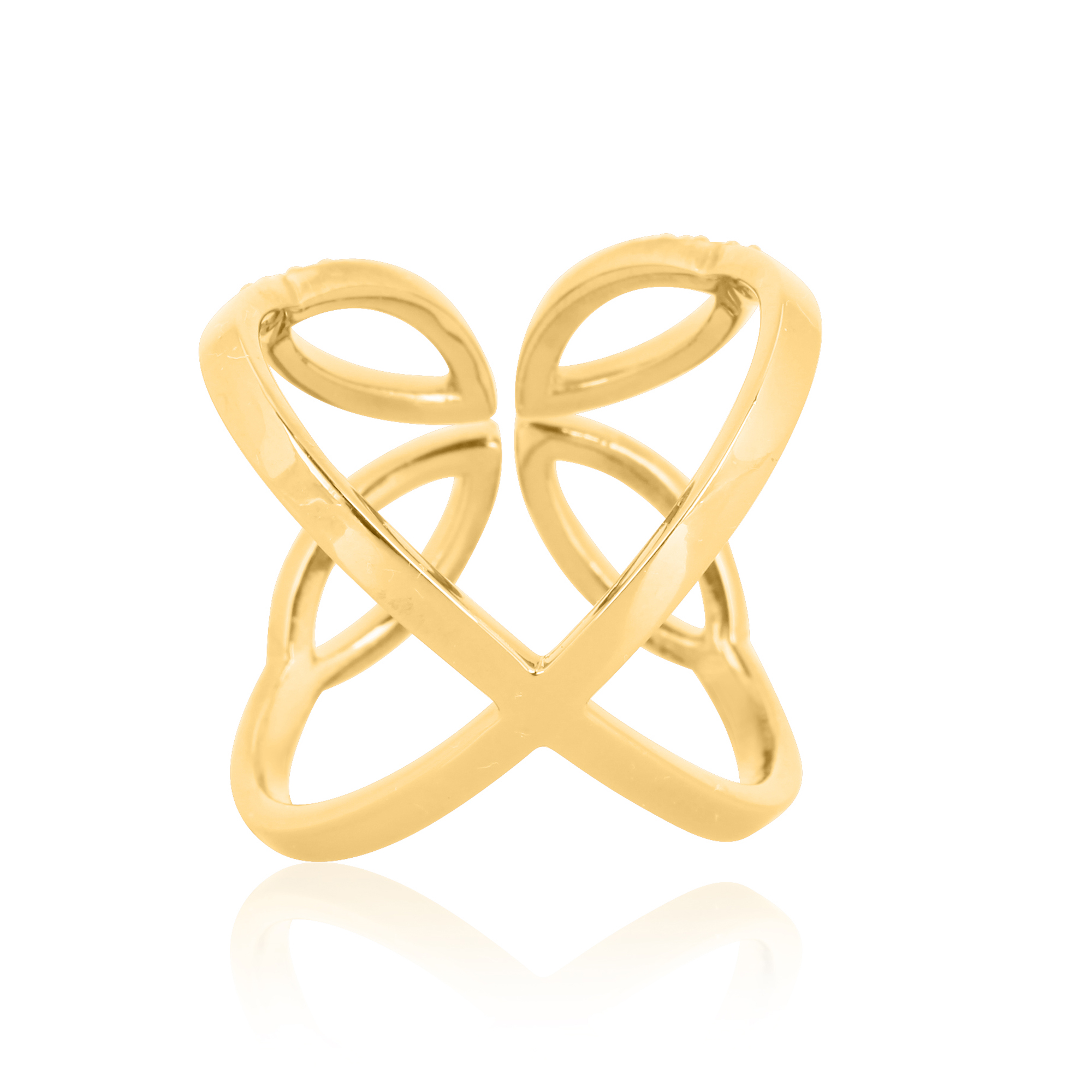 Sterling Silver Gap Diamond leaf Ring