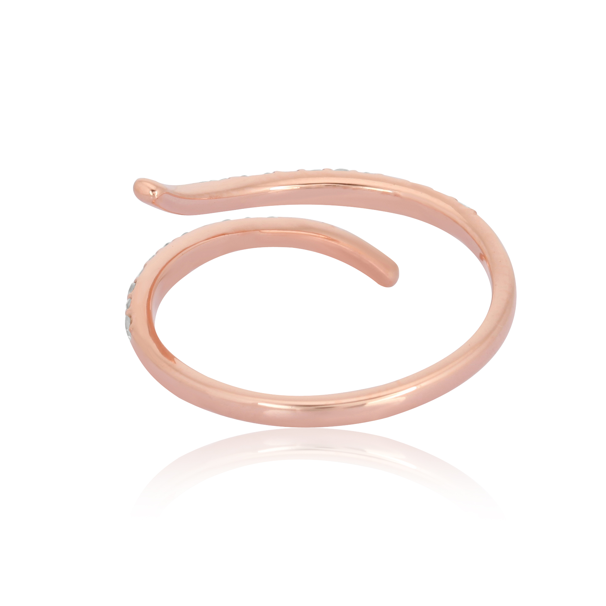 Rose Gold Sleek Gap Diamond Ring