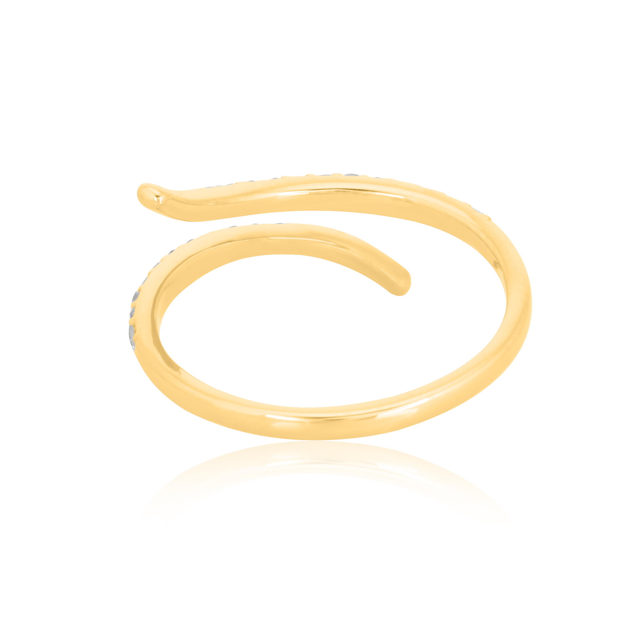 Sterling Silver Sleek Gap Diamond Ring