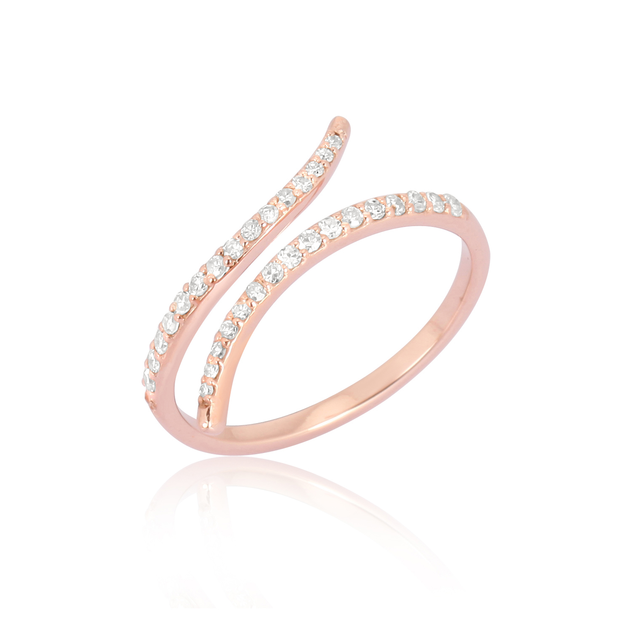 Rose Gold Sleek Gap Diamond Ring